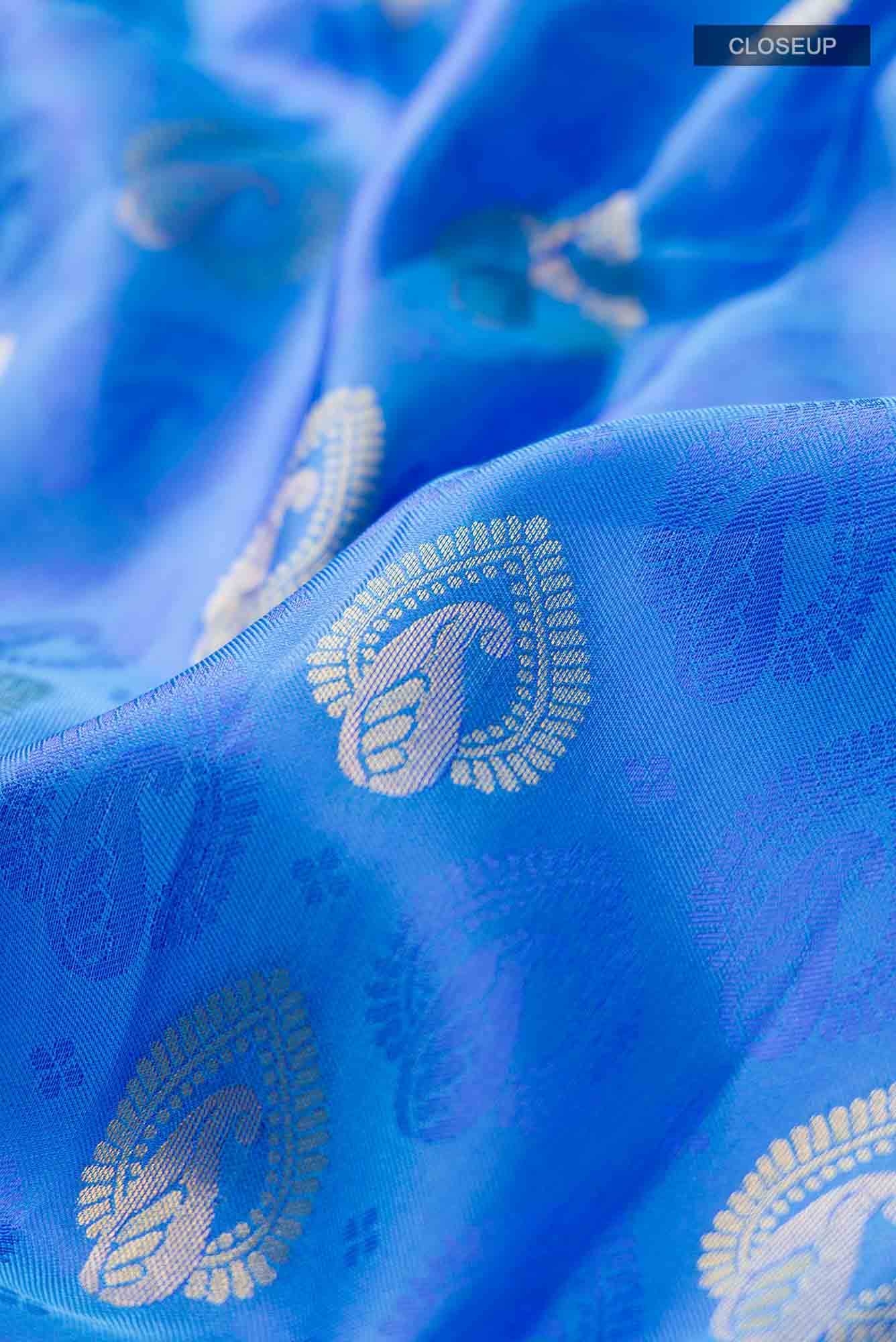 Blue Kanchipuram Silk Saree