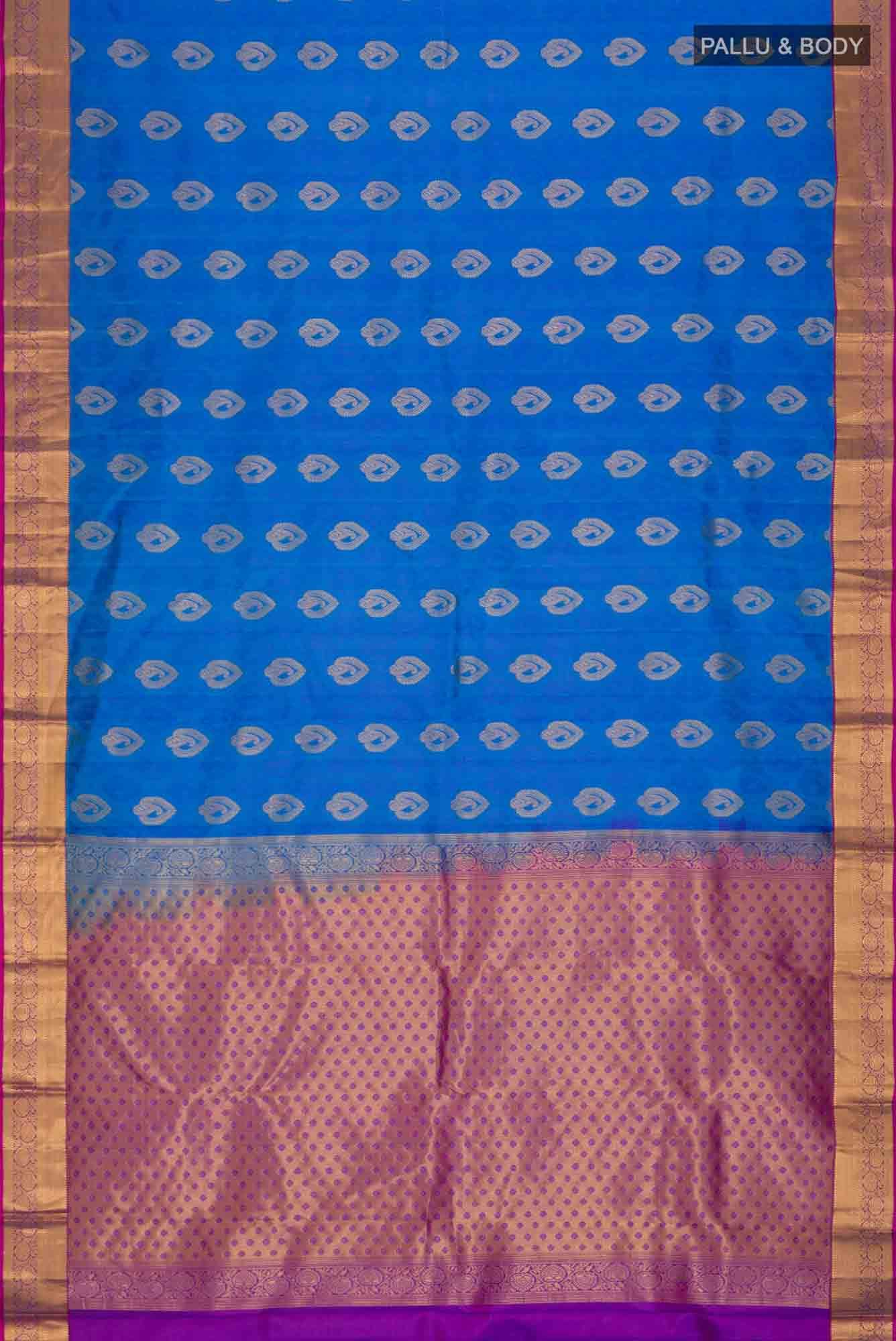 Blue Kanchipuram Silk Saree