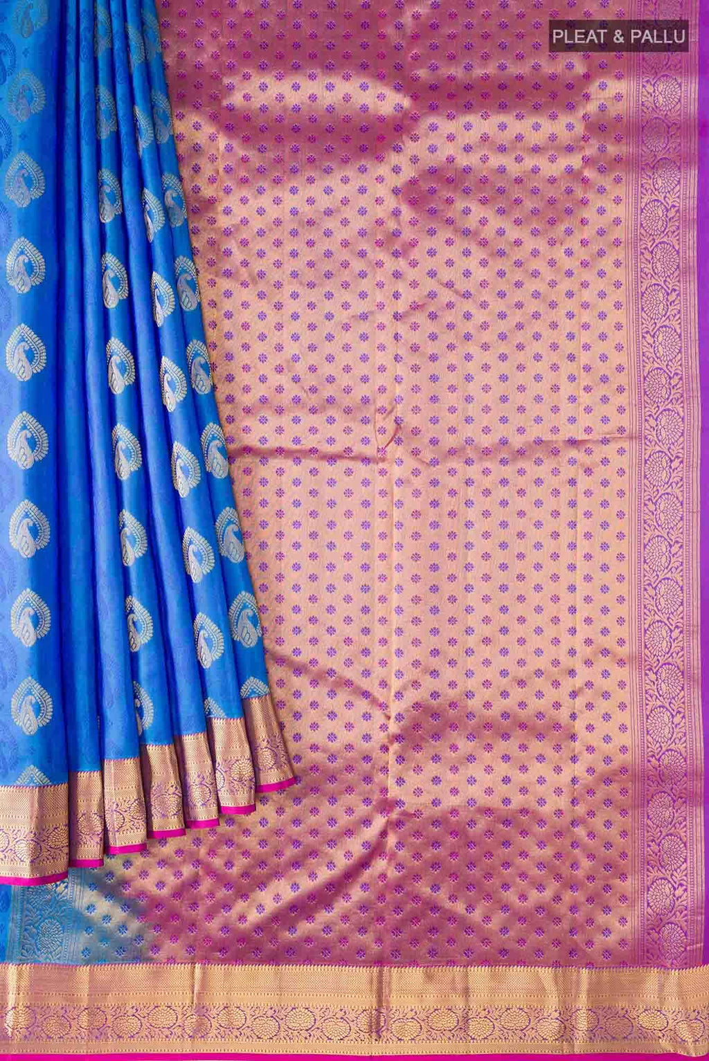 Blue Kanchipuram Silk Saree