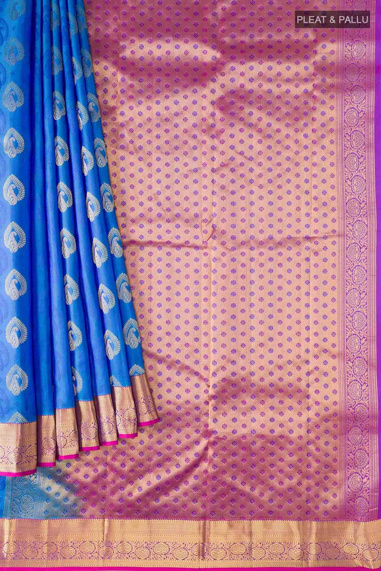 Blue Kanchipuram Silk Saree