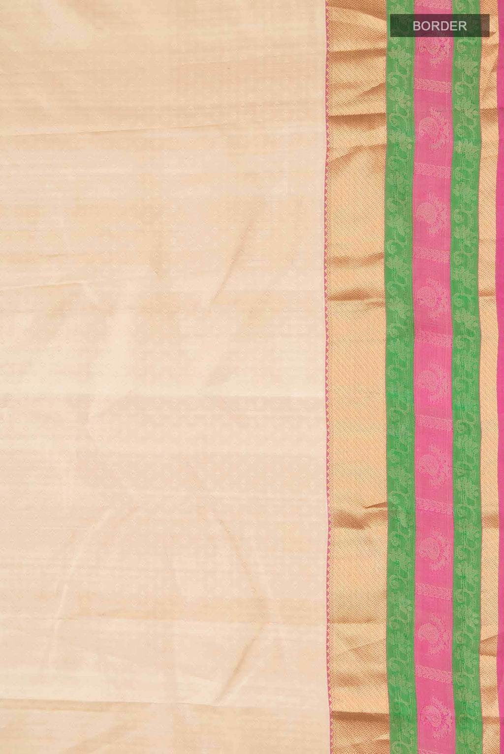 Beige Kanchipuram Silk Saree