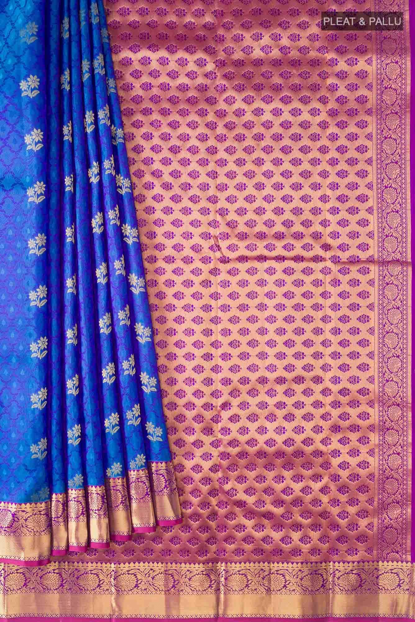 Blue Kanchipuram Silk Saree