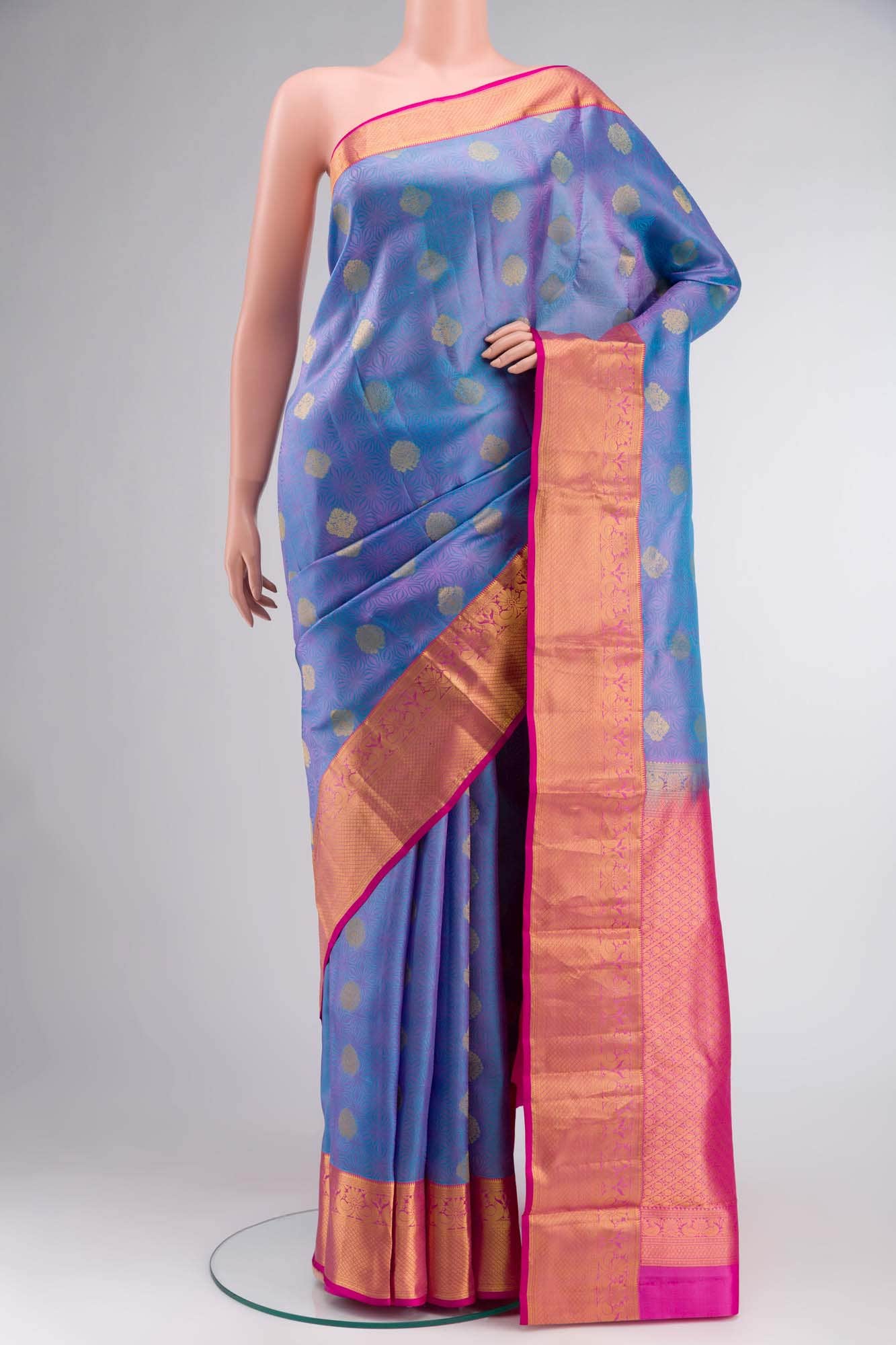Blue Kanchipuram Silk Saree