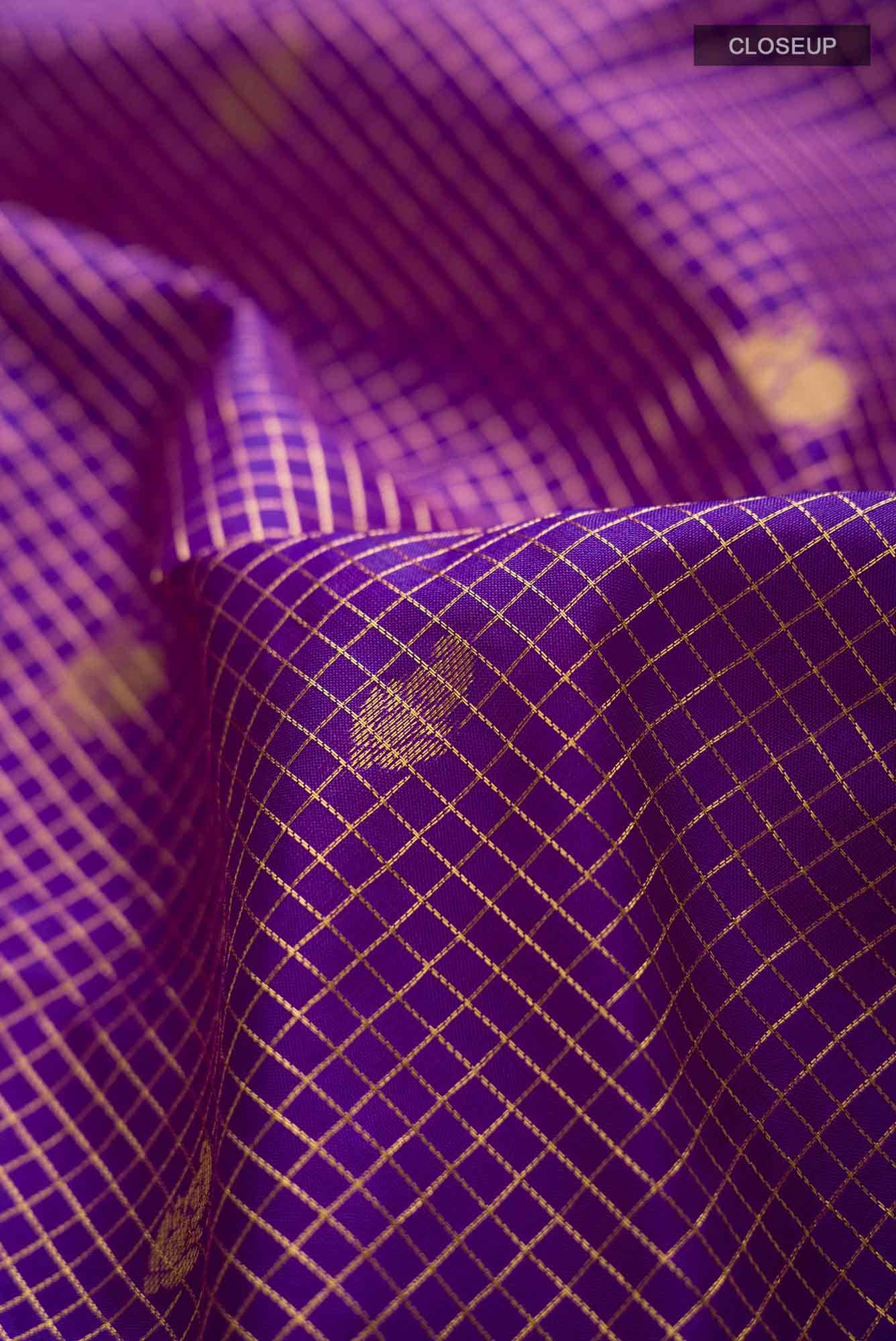 Purple Kanchipuram Silk Saree
