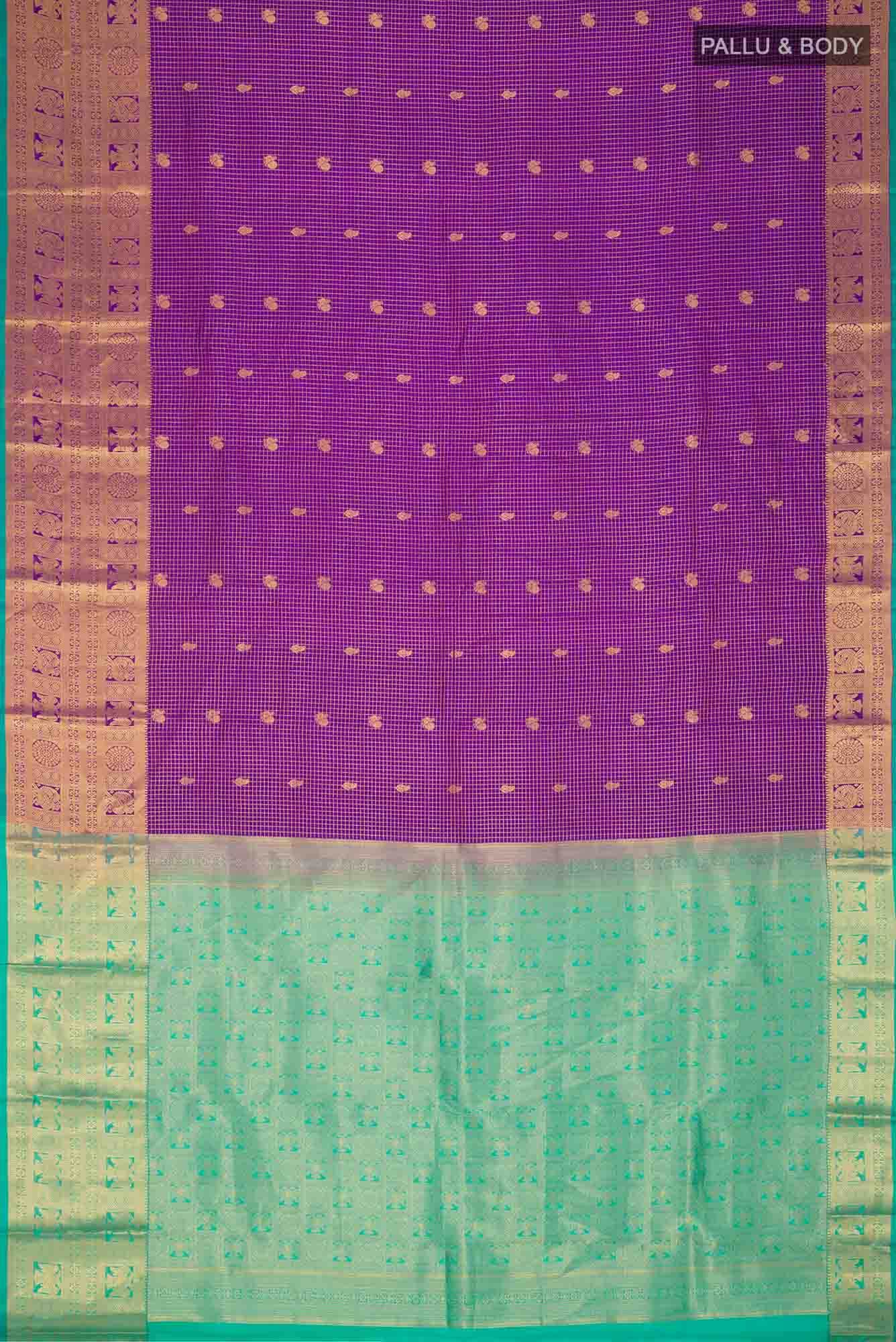 Purple Kanchipuram Silk Saree