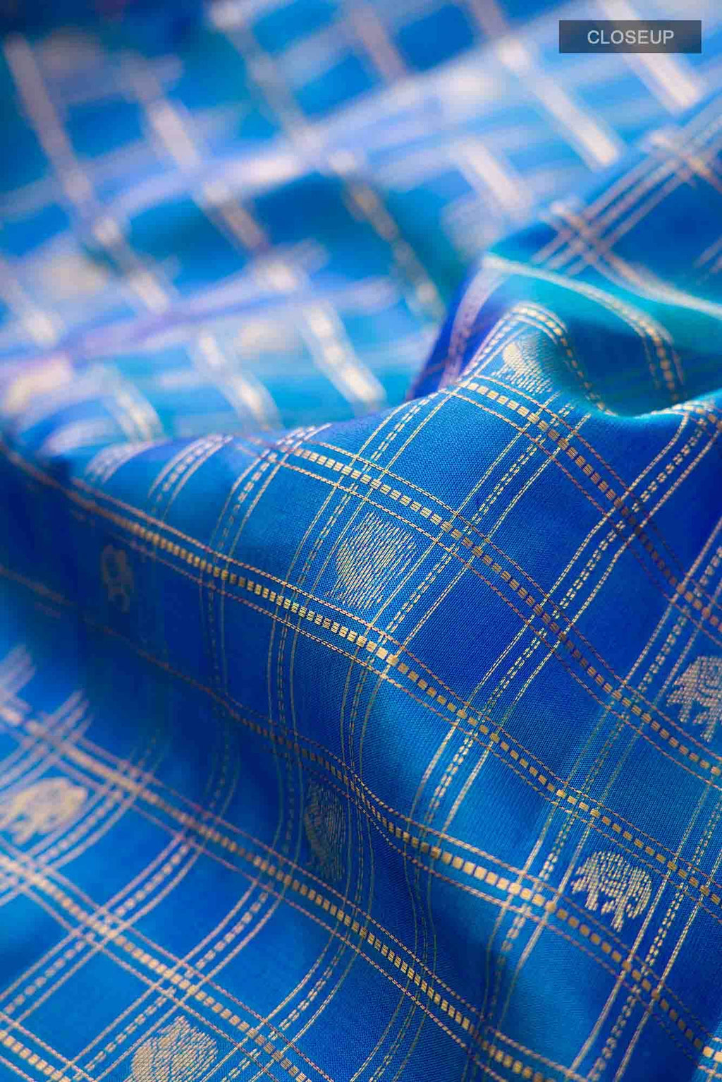 Blue Kanchipuram Silk Saree