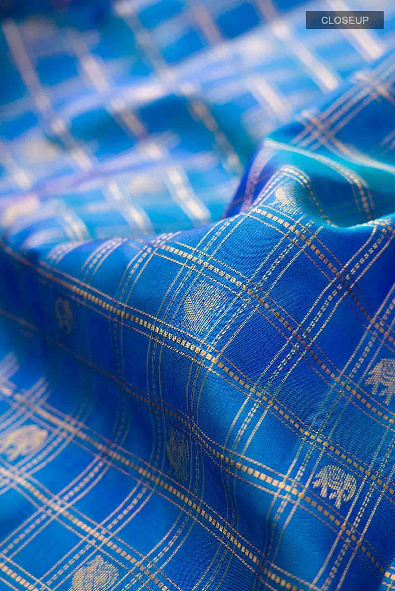 Blue Kanchipuram Silk Saree