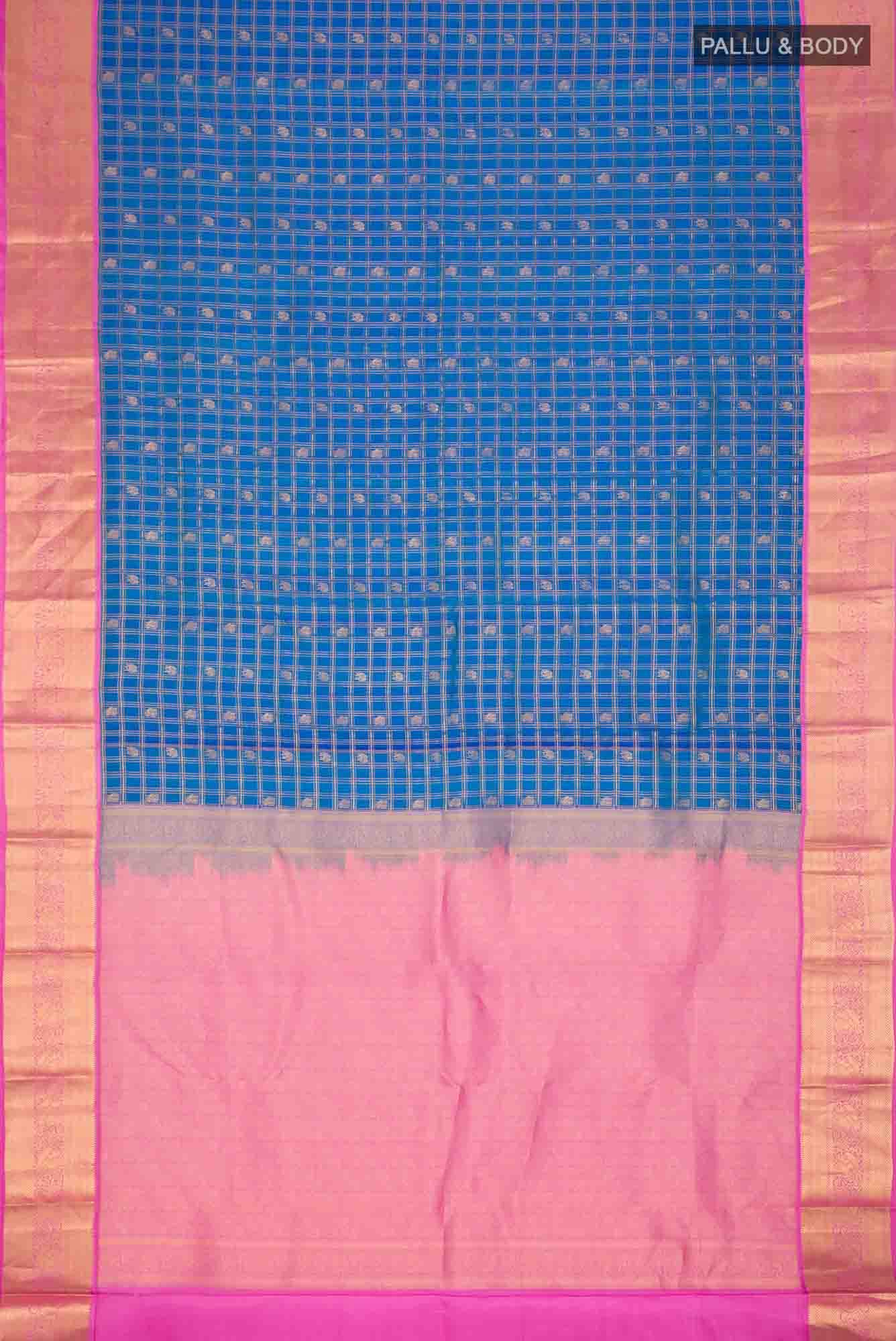 Blue Kanchipuram Silk Saree