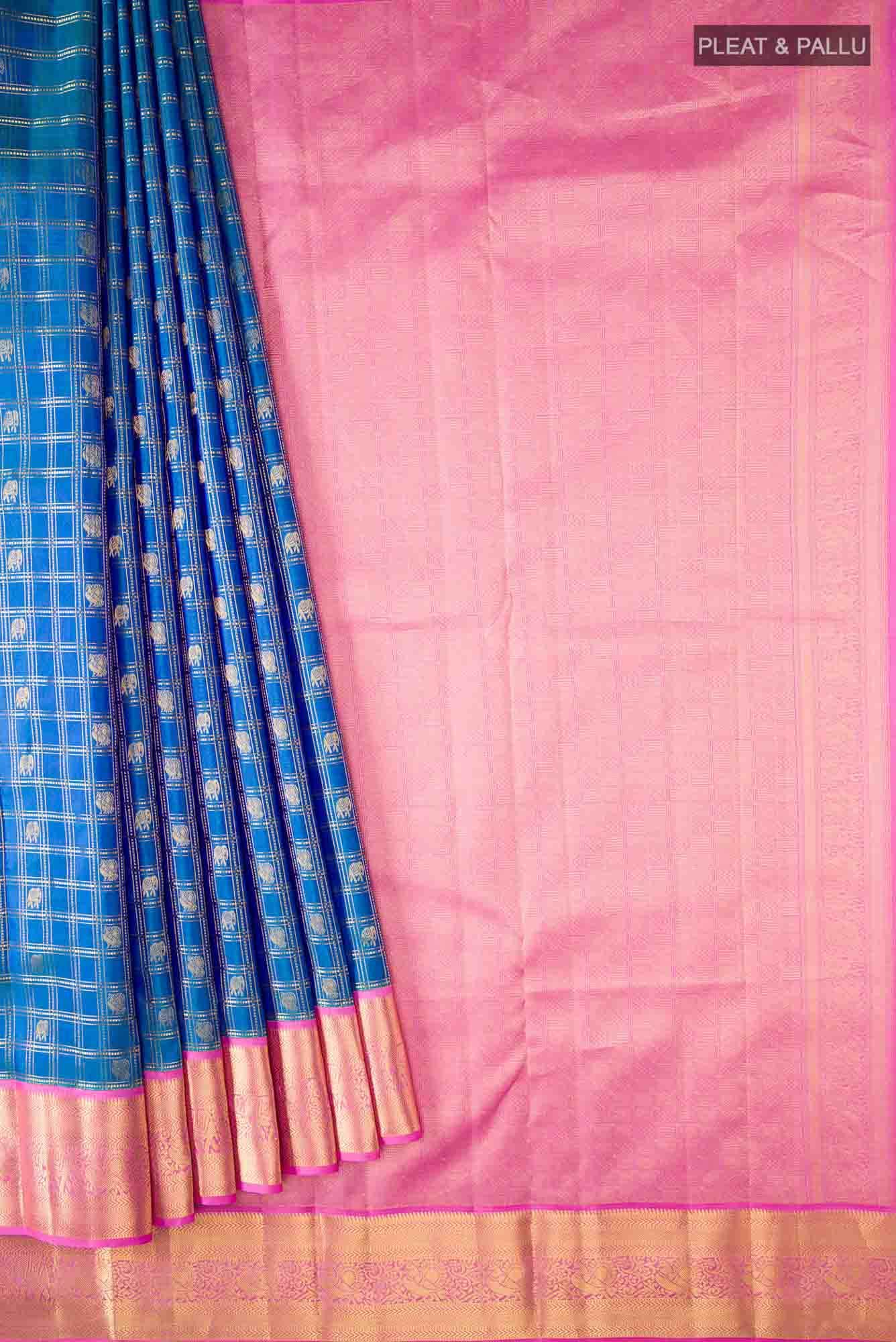 Blue Kanchipuram Silk Saree