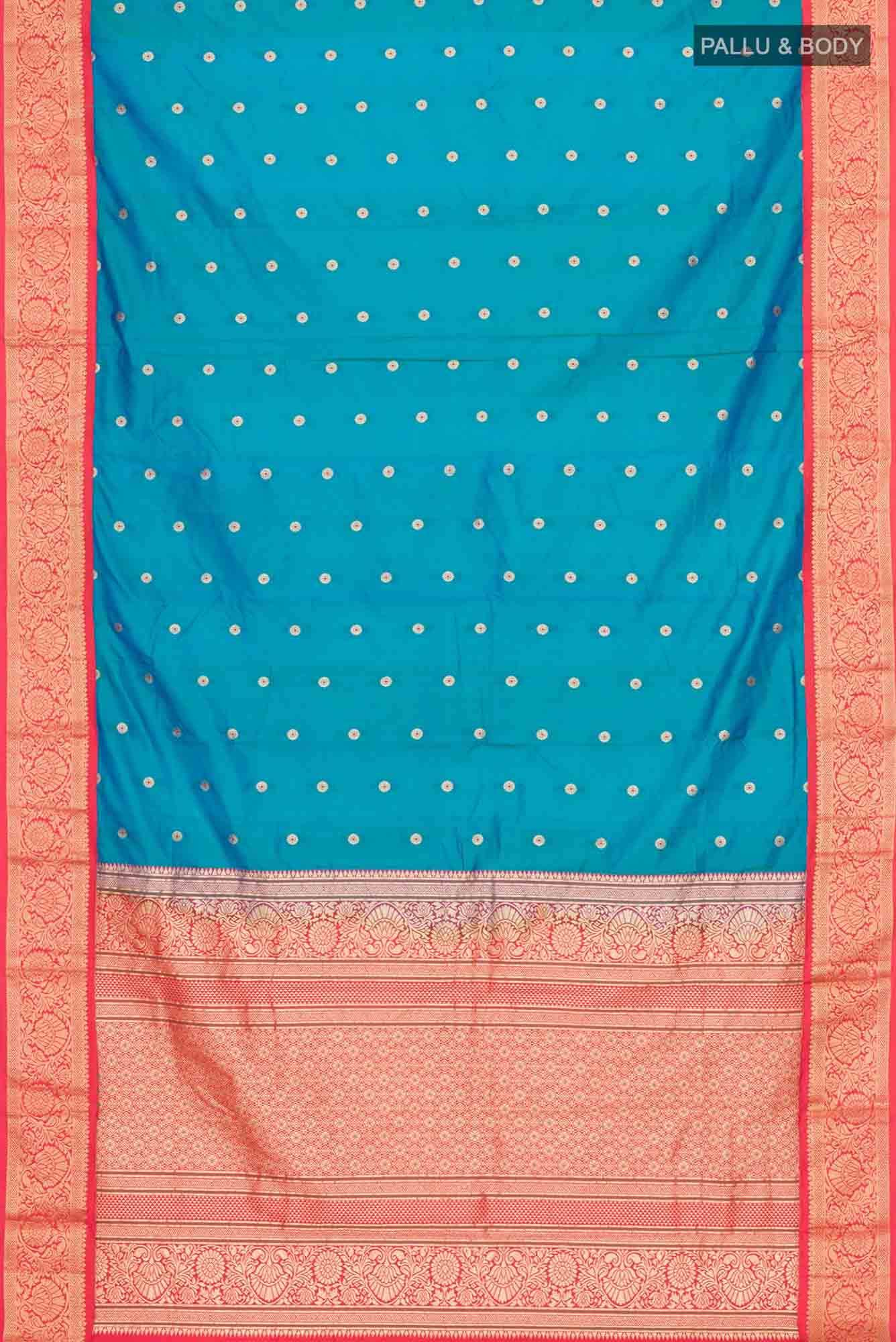 Blue Blended Bangalore Silk Saree