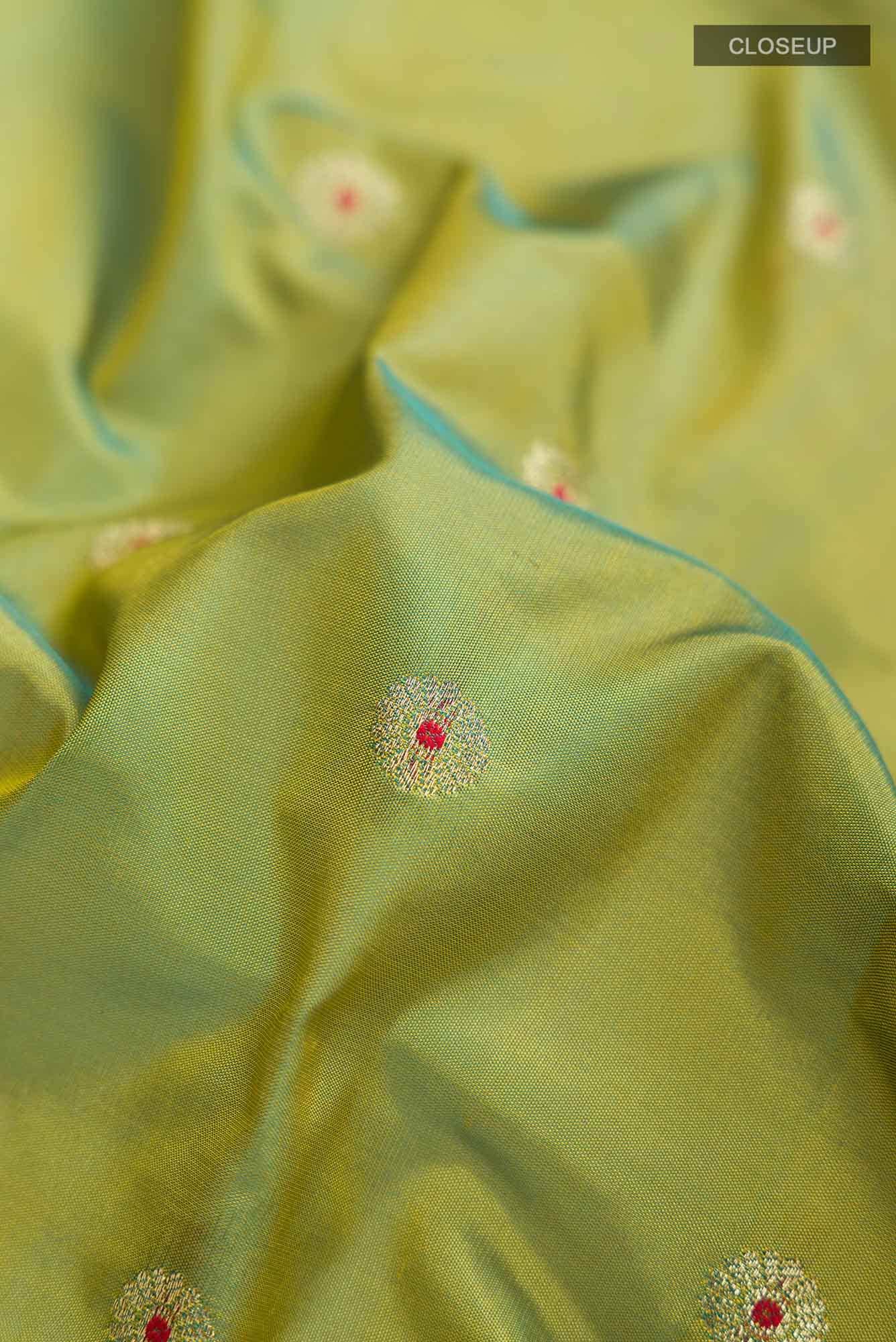 Green Blended Bangalore Silk Saree
