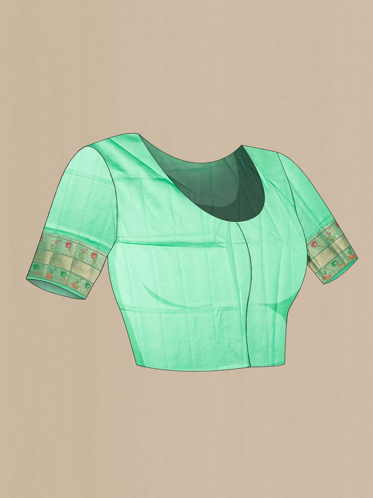 Green Banarasi Raw Silk Saree