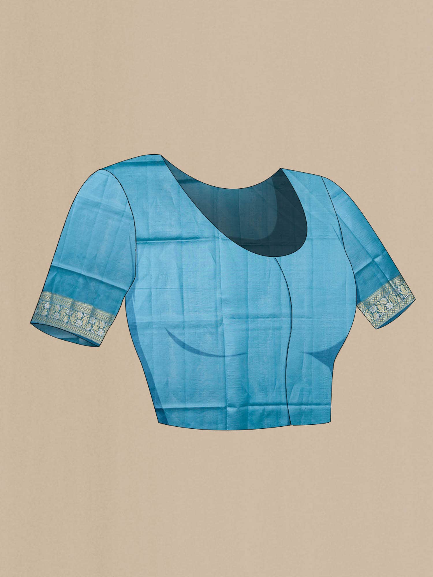 Blue Banarasi Raw Silk Saree