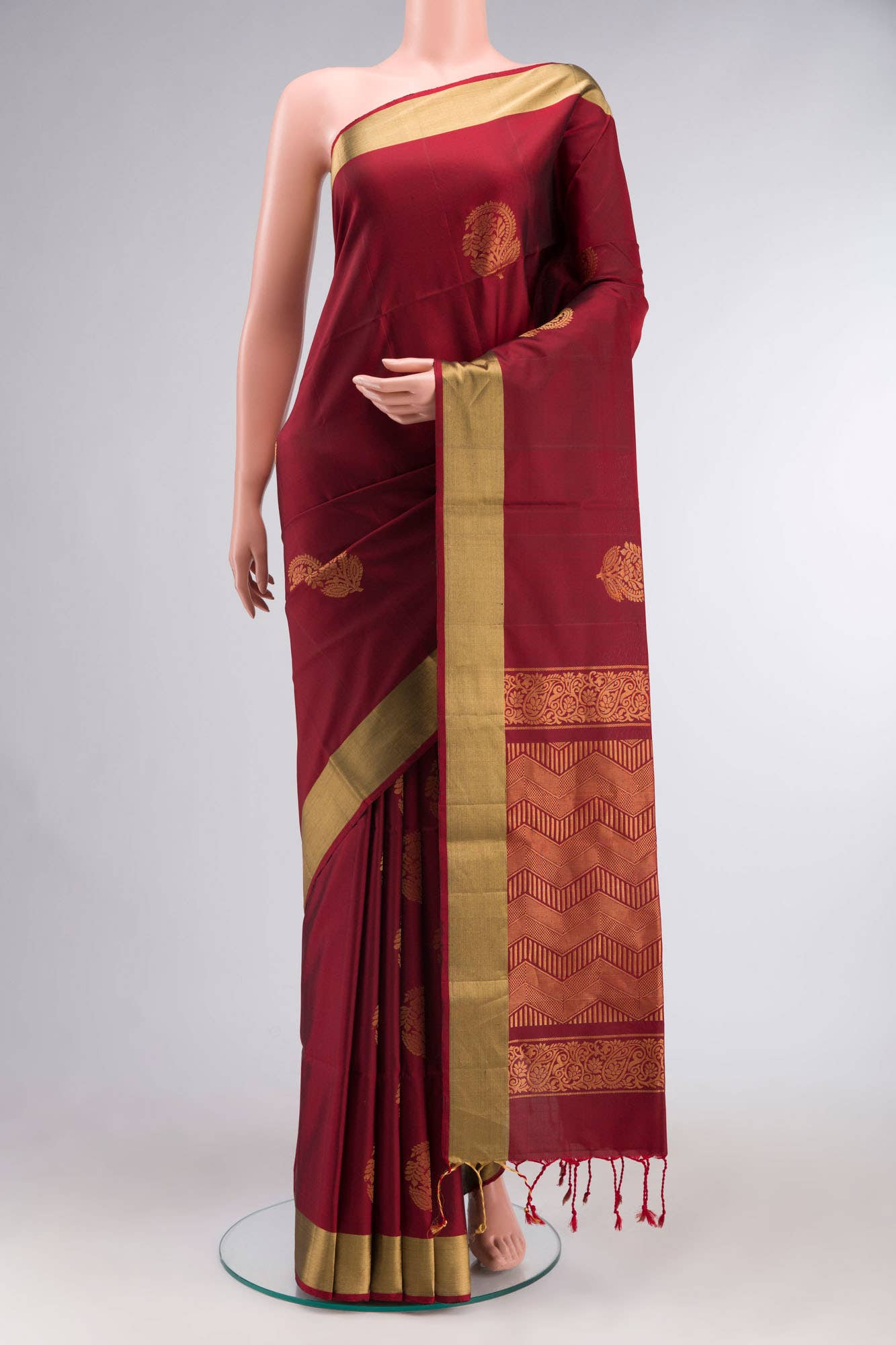 Maroon Soft Silk Saree