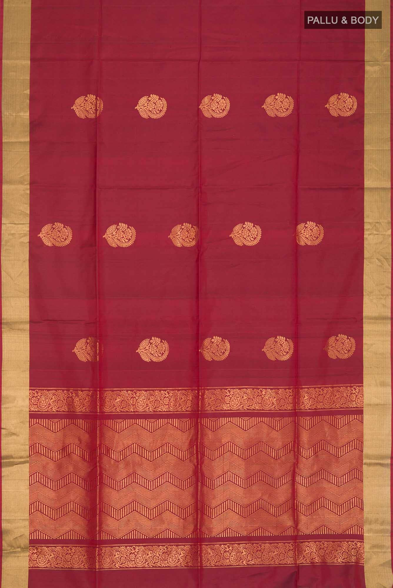 Maroon Soft Silk Saree