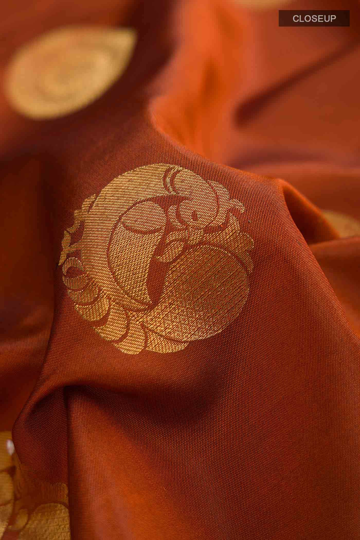 Rust Soft Silk Saree