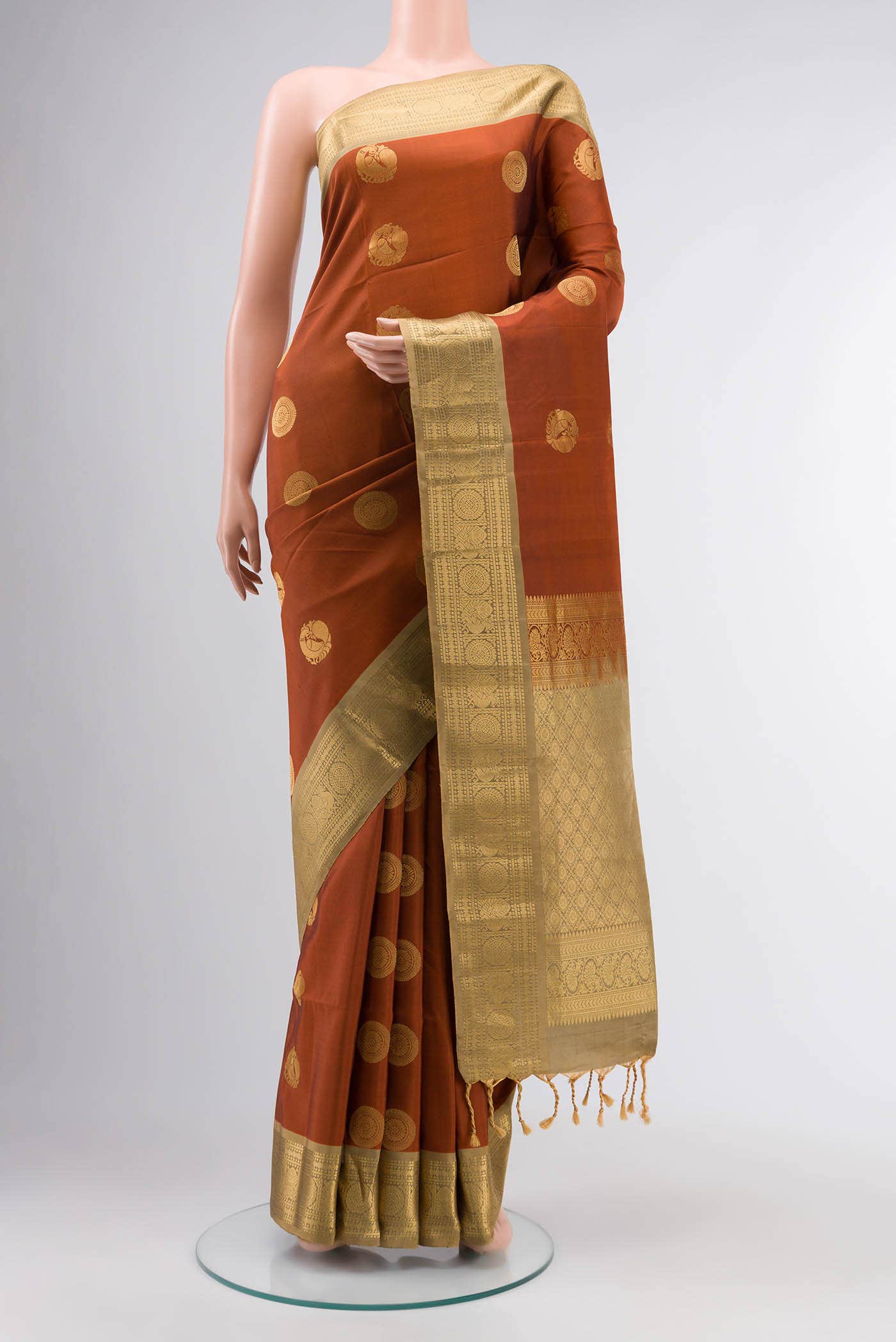 Rust Soft Silk Saree