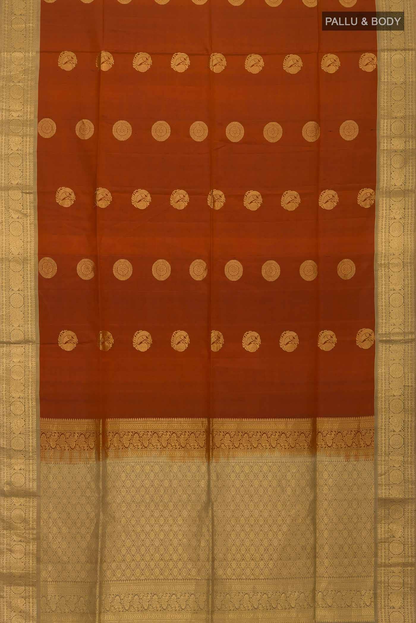 Rust Soft Silk Saree