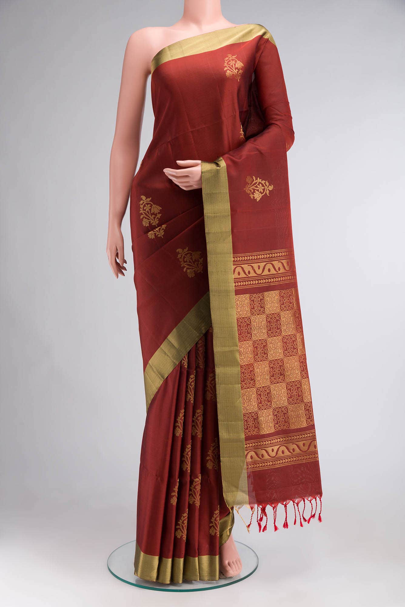 Maroon Soft Silk Saree