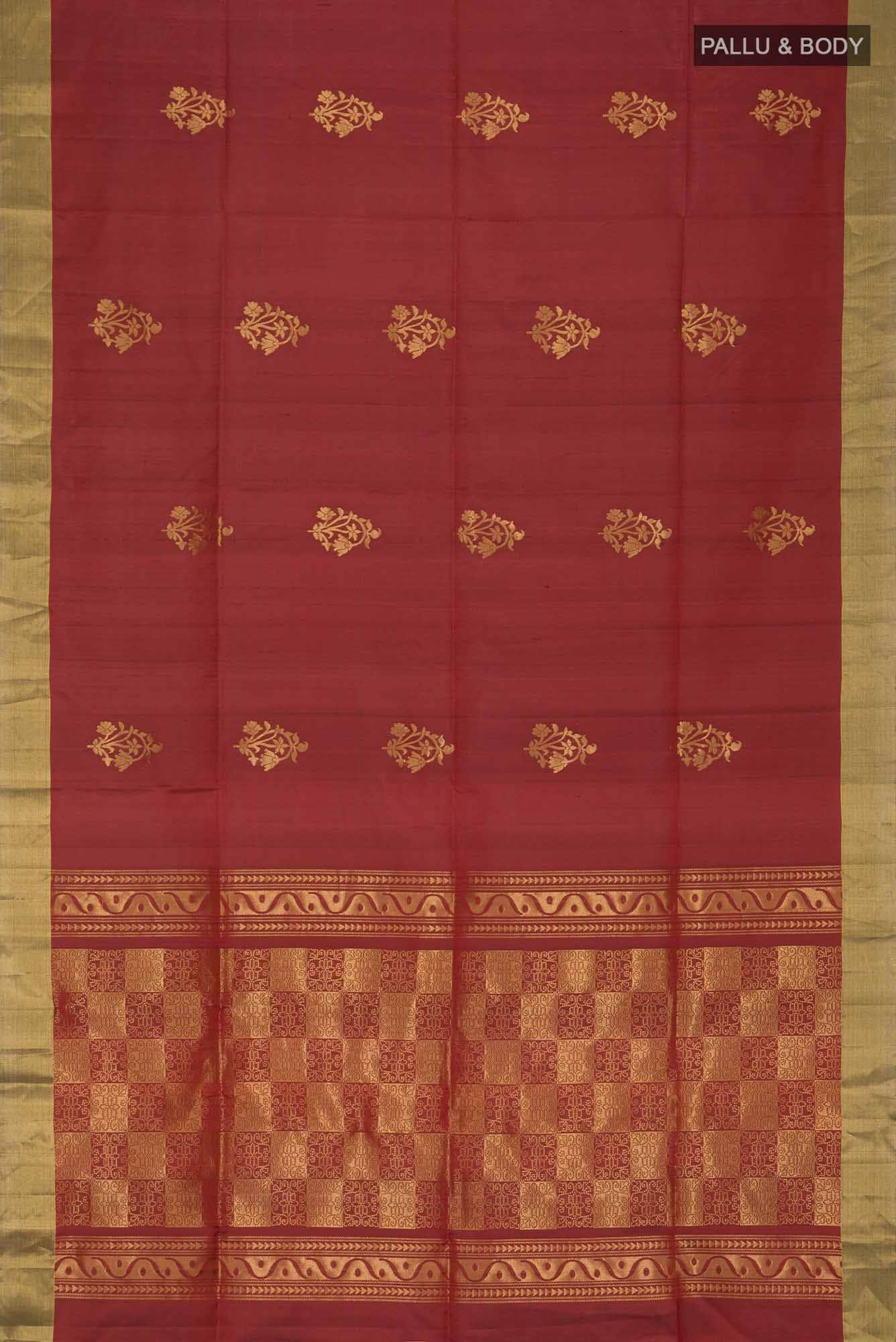 Maroon Soft Silk Saree