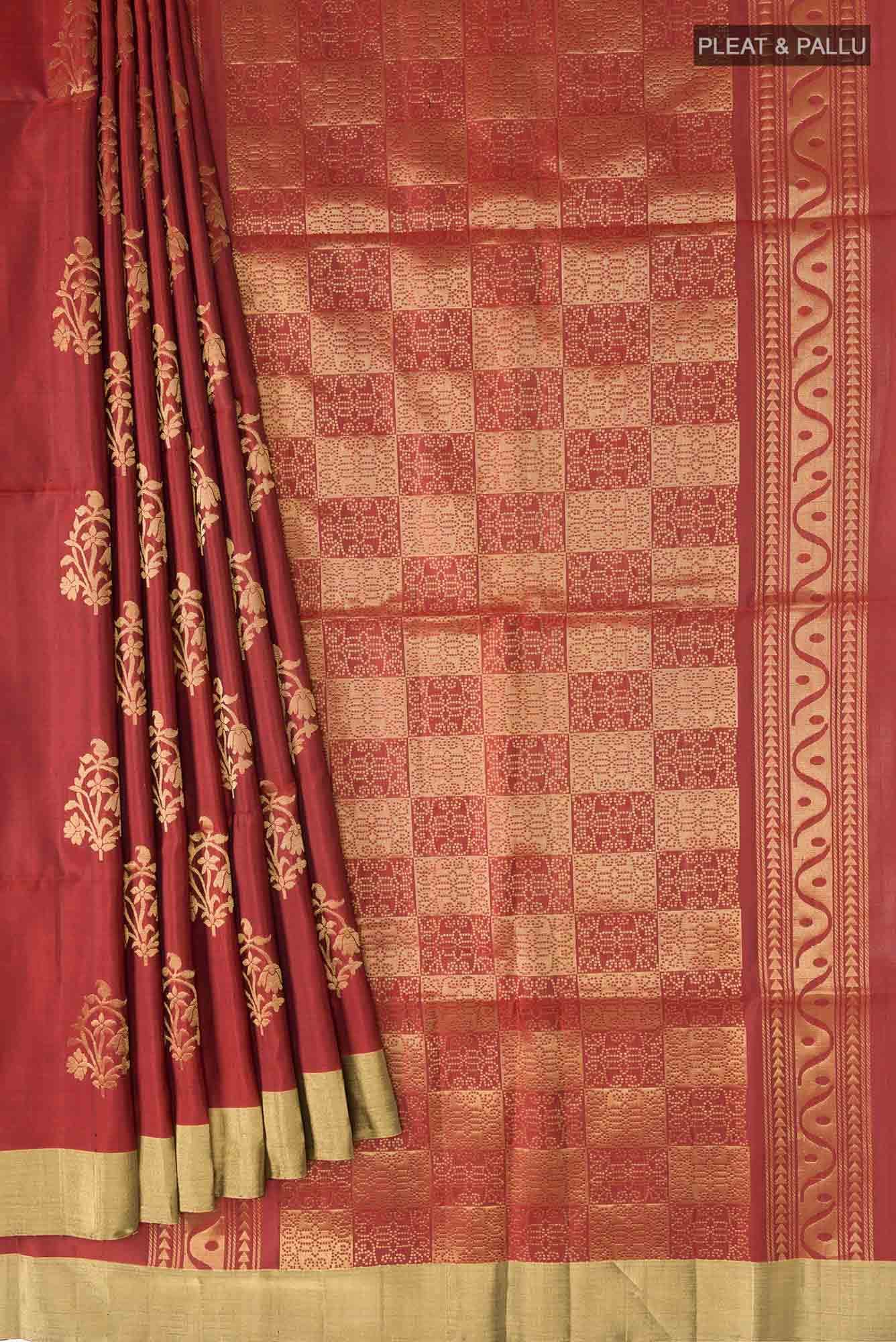 Maroon Soft Silk Saree
