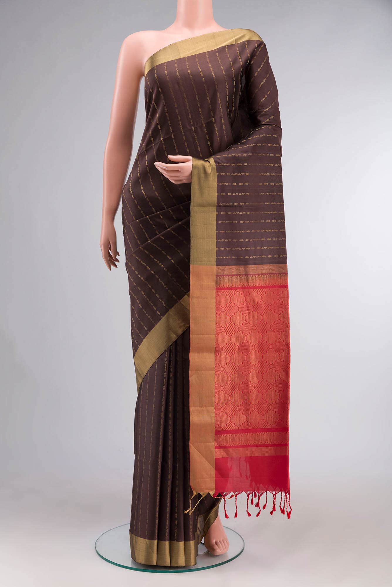 Brown Soft Silk Saree