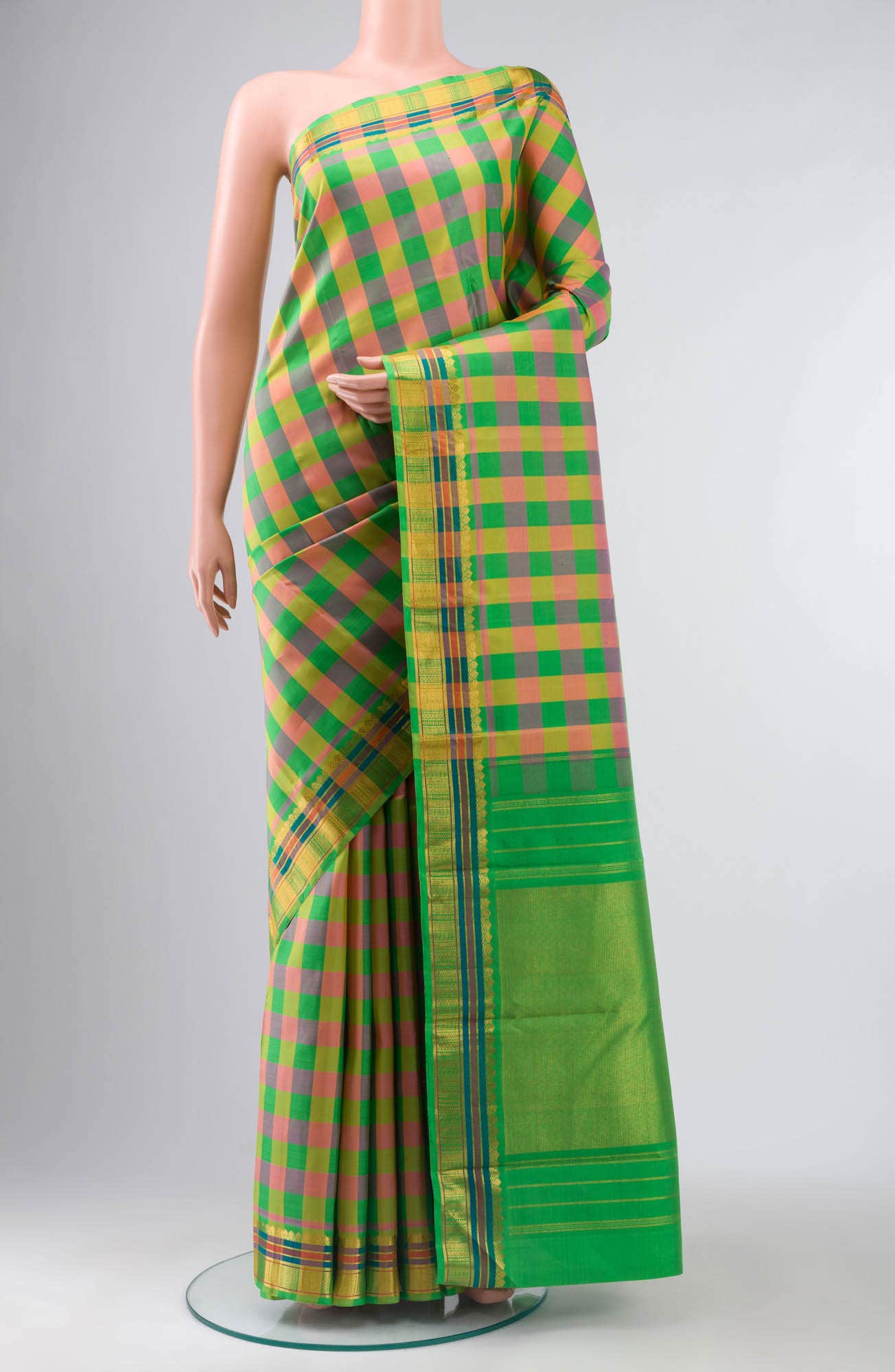 Multi Kanchipuram Silk Saree