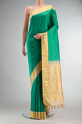 Pure Silk Pure Zari Green Kanjivaram Saree