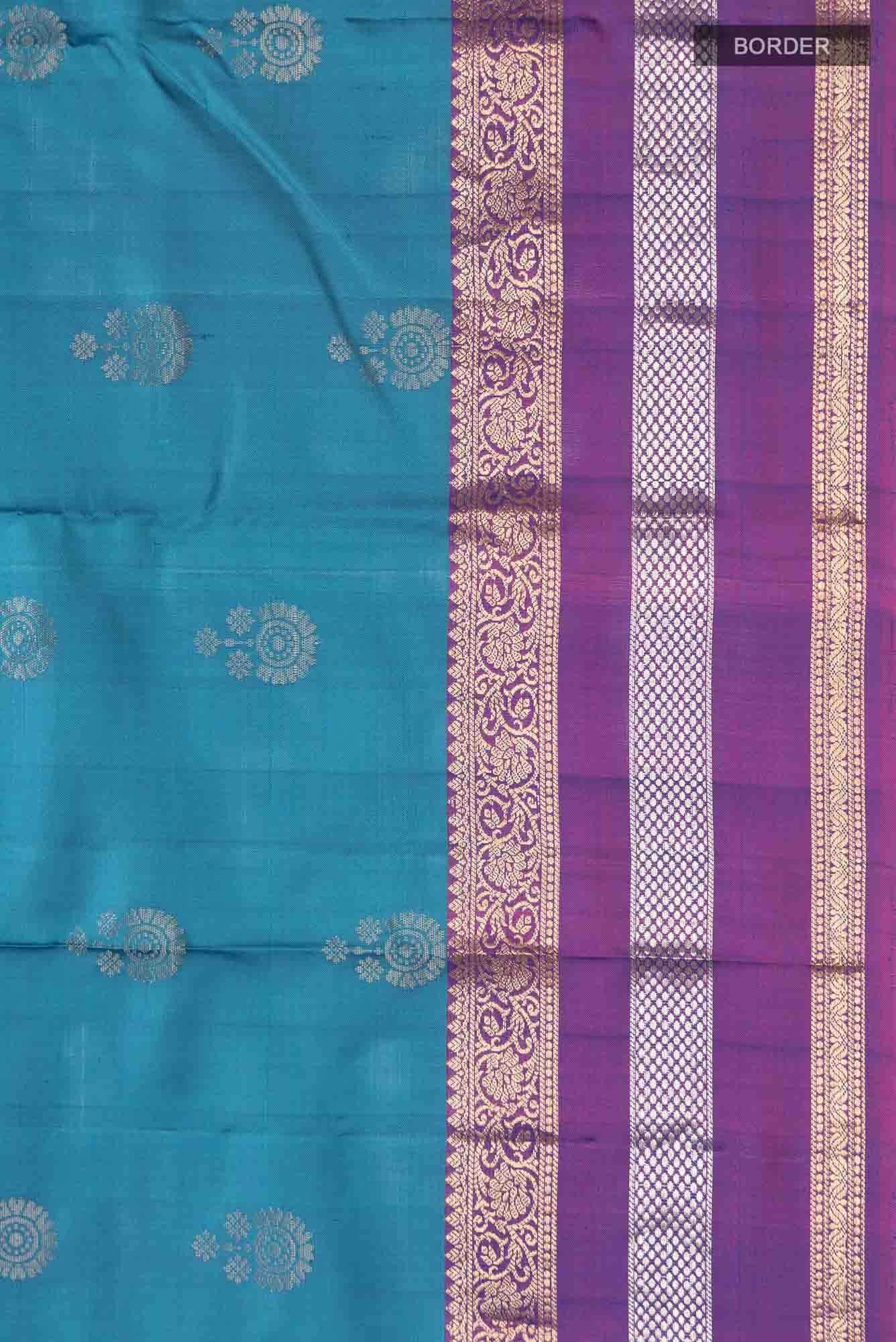 Blue Kanchipuram Silk Saree