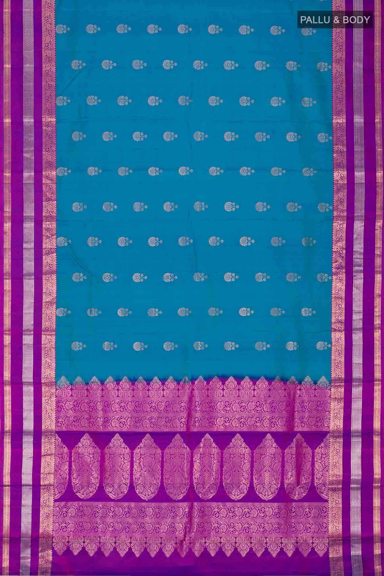 Blue Kanchipuram Silk Saree