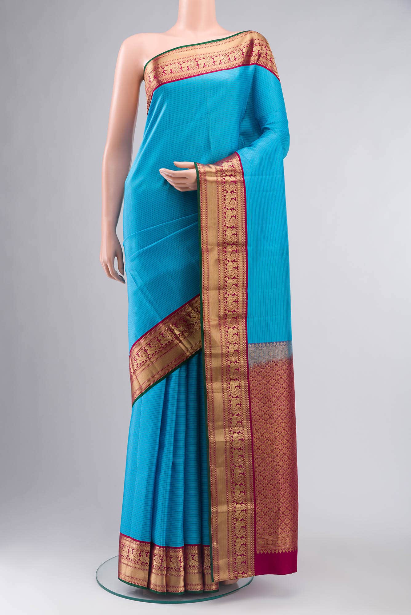 Blue Kanchipuram Silk Saree