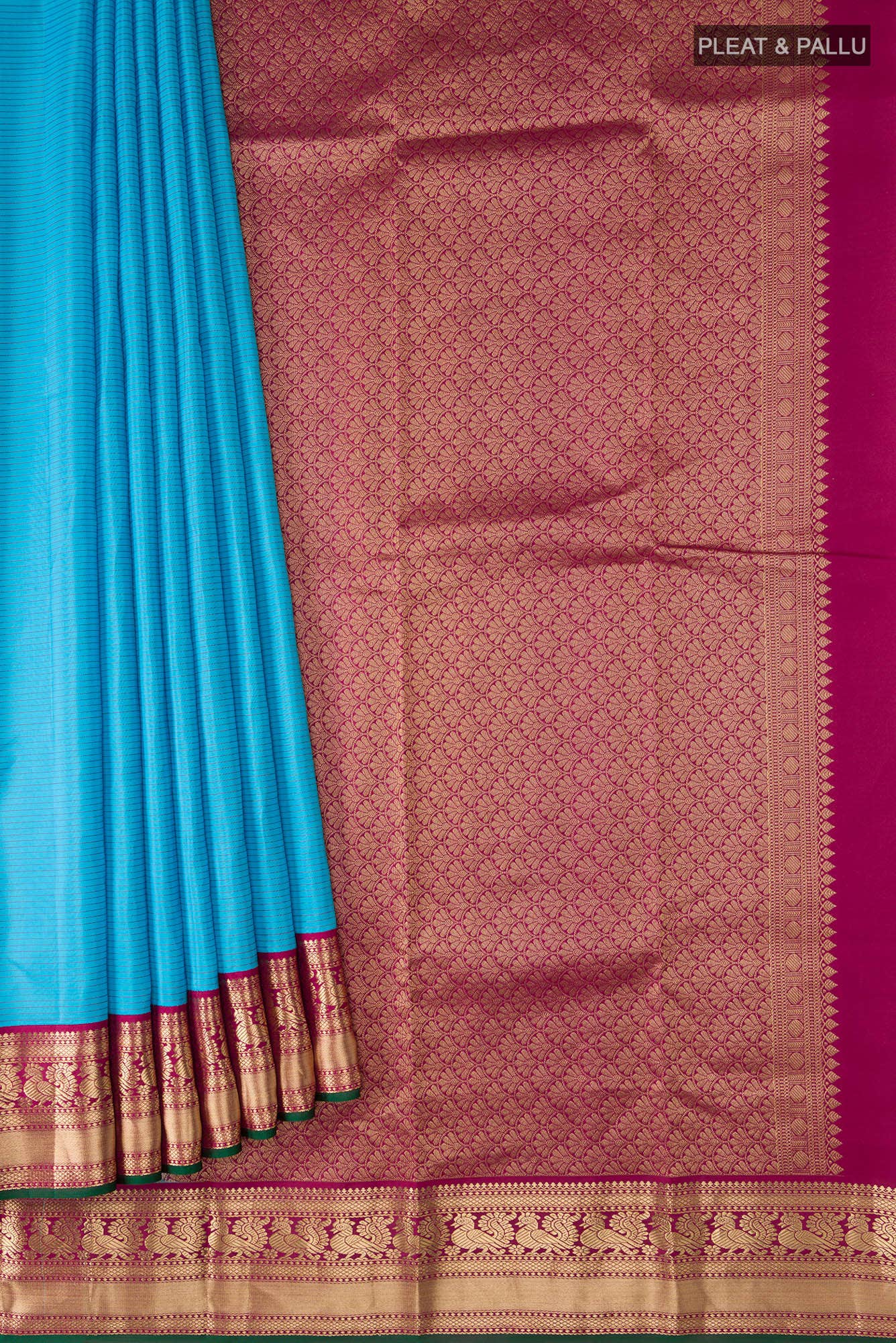 Blue Kanchipuram Silk Saree
