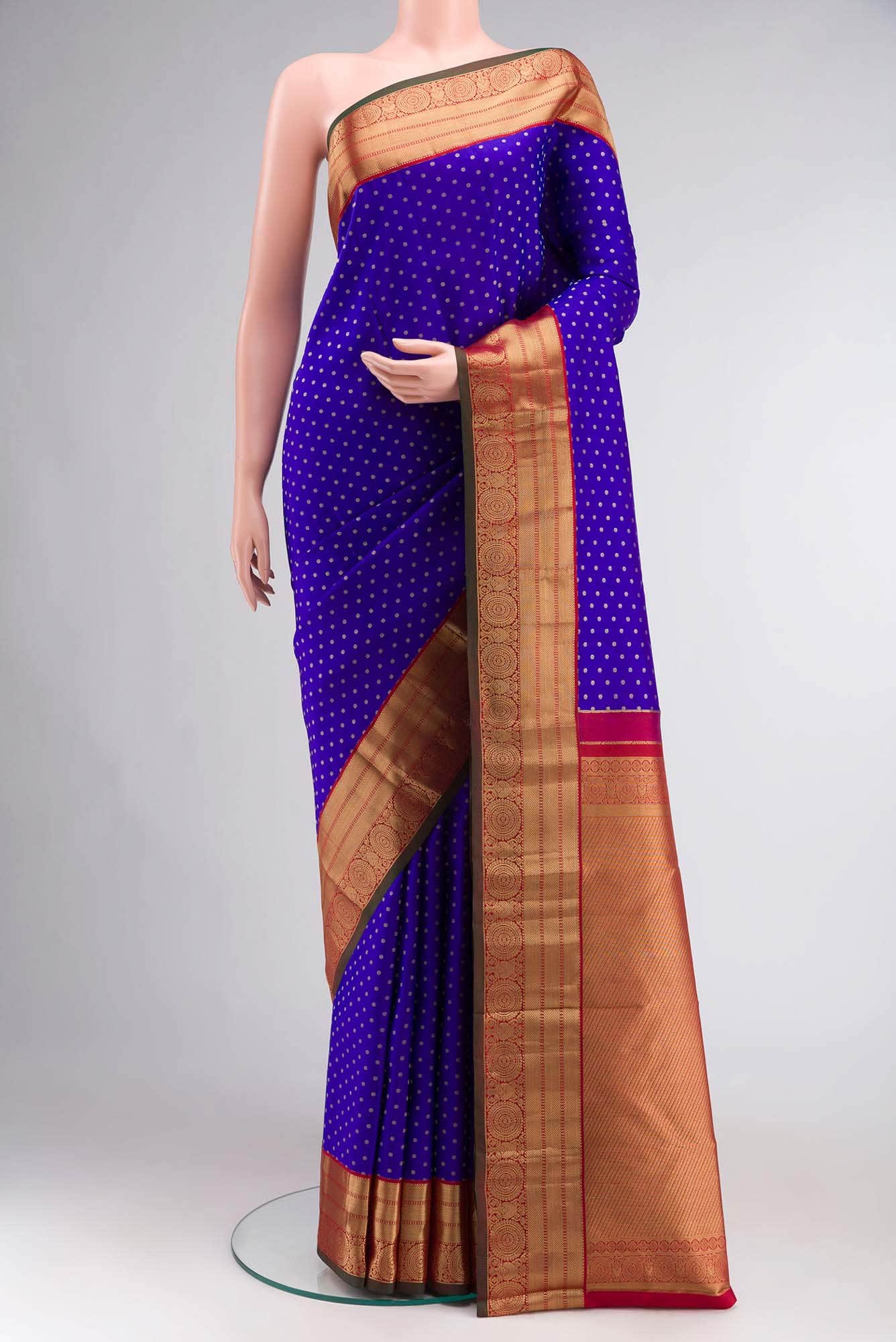 Blue Kanchipuram Silk Saree