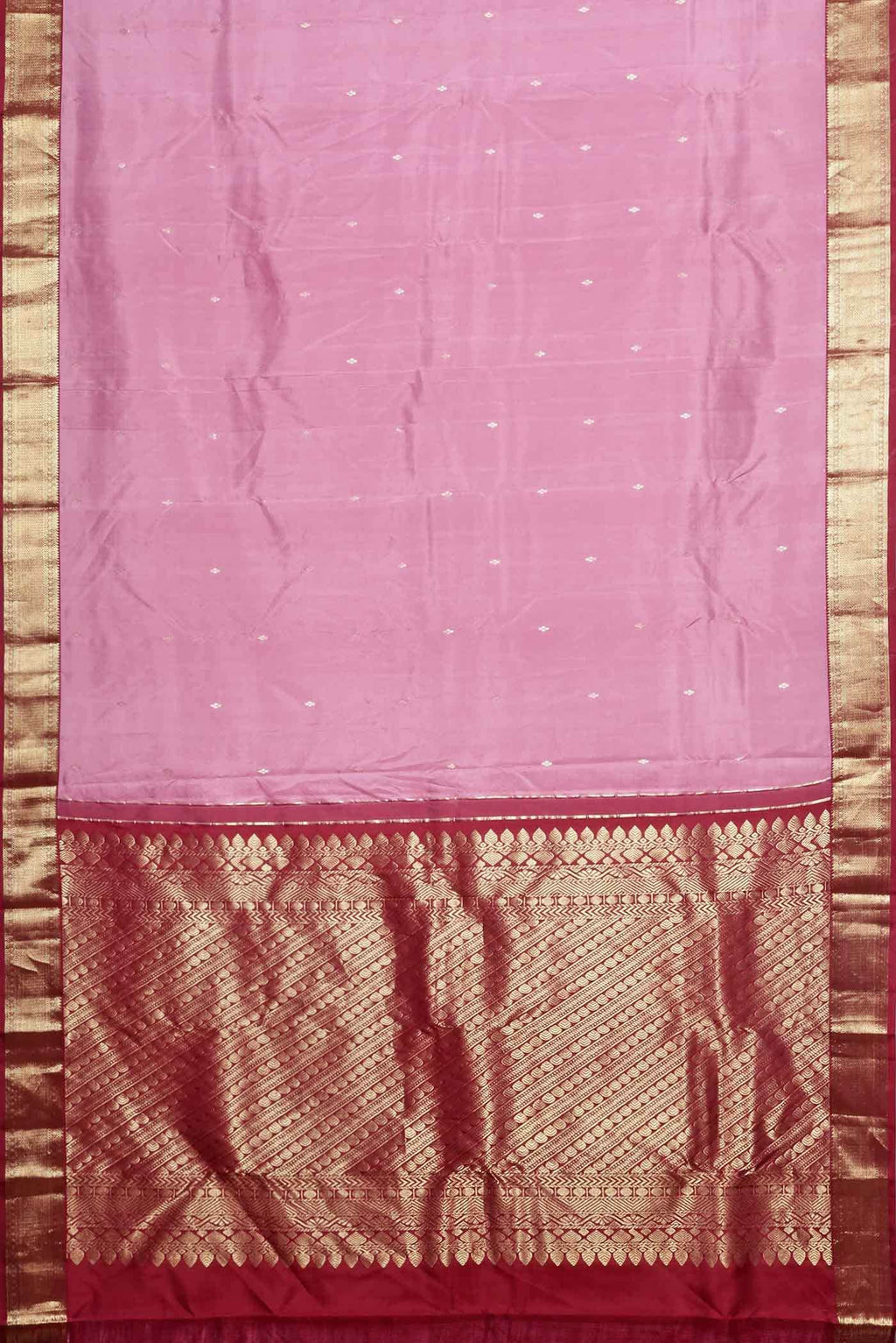 Pink Kanchipuram Silk Saree