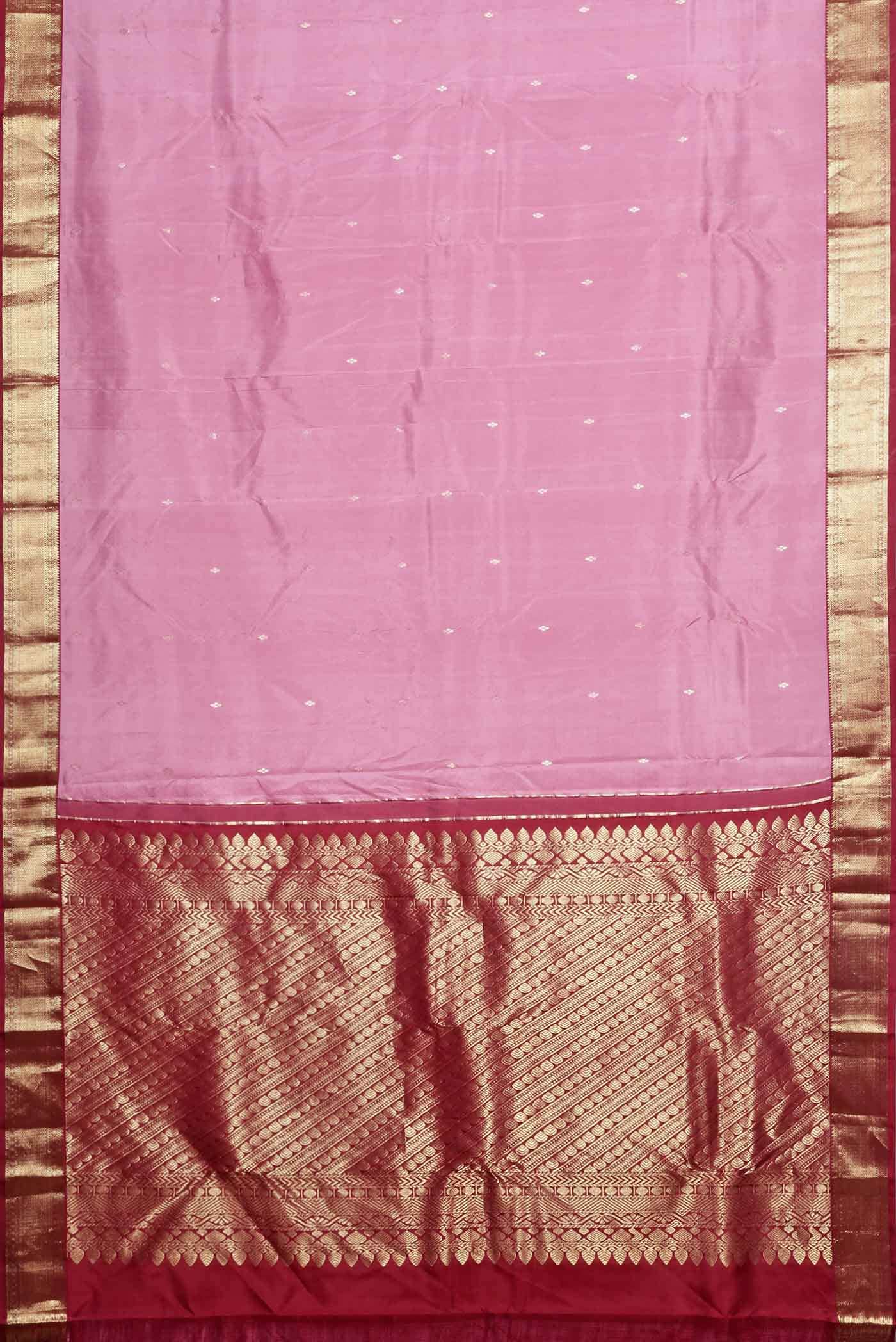 Pink Kanchipuram Silk Saree