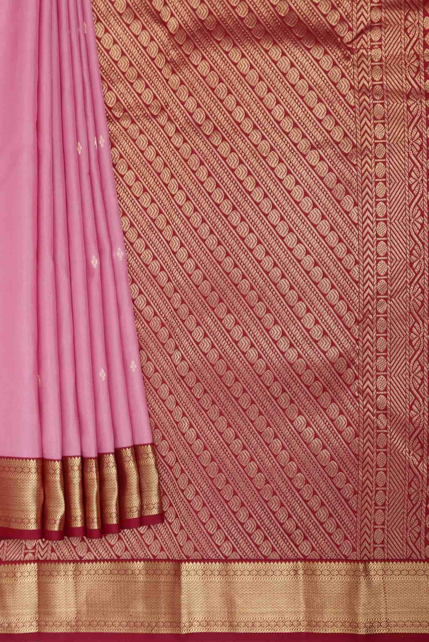 Pink Kanchipuram Silk Saree