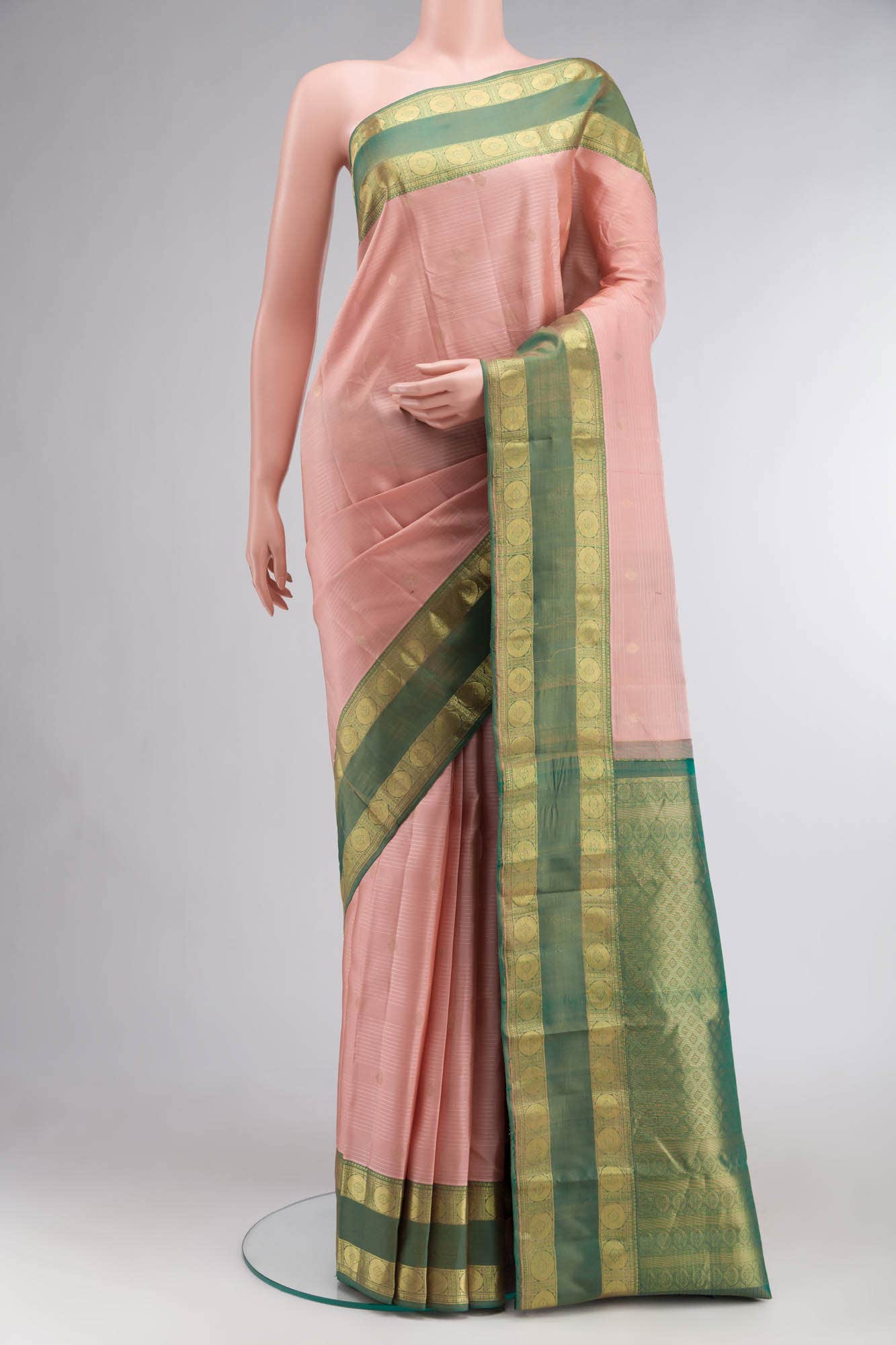 Pink Kanchipuram Silk Saree