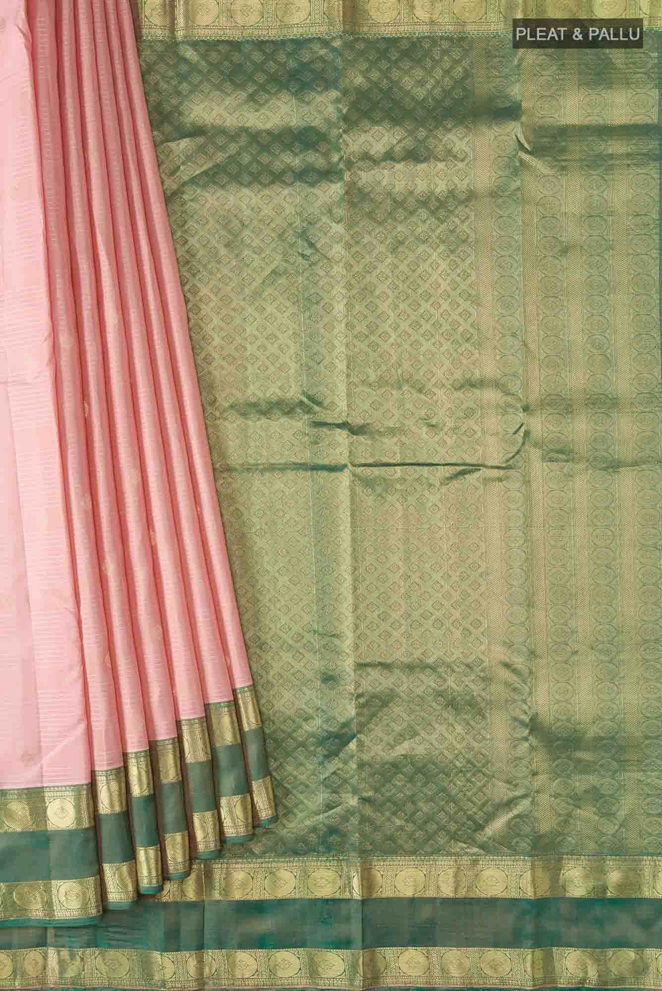 Pink Kanchipuram Silk Saree
