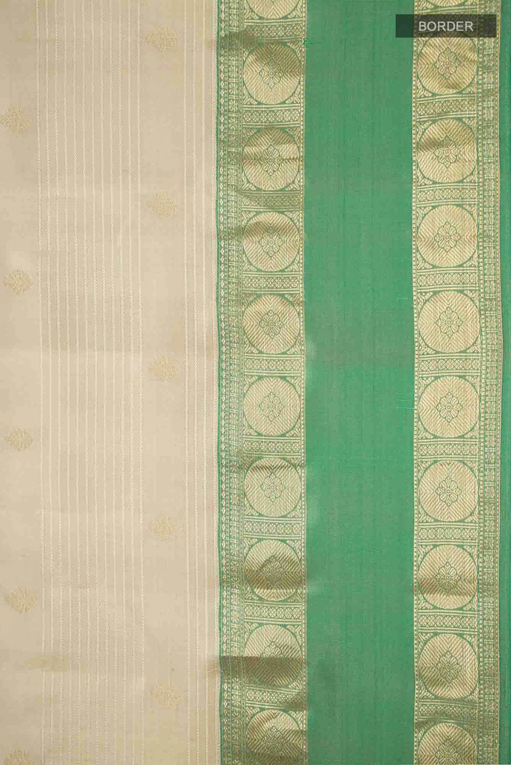 Beige Kanchipuram Silk Saree