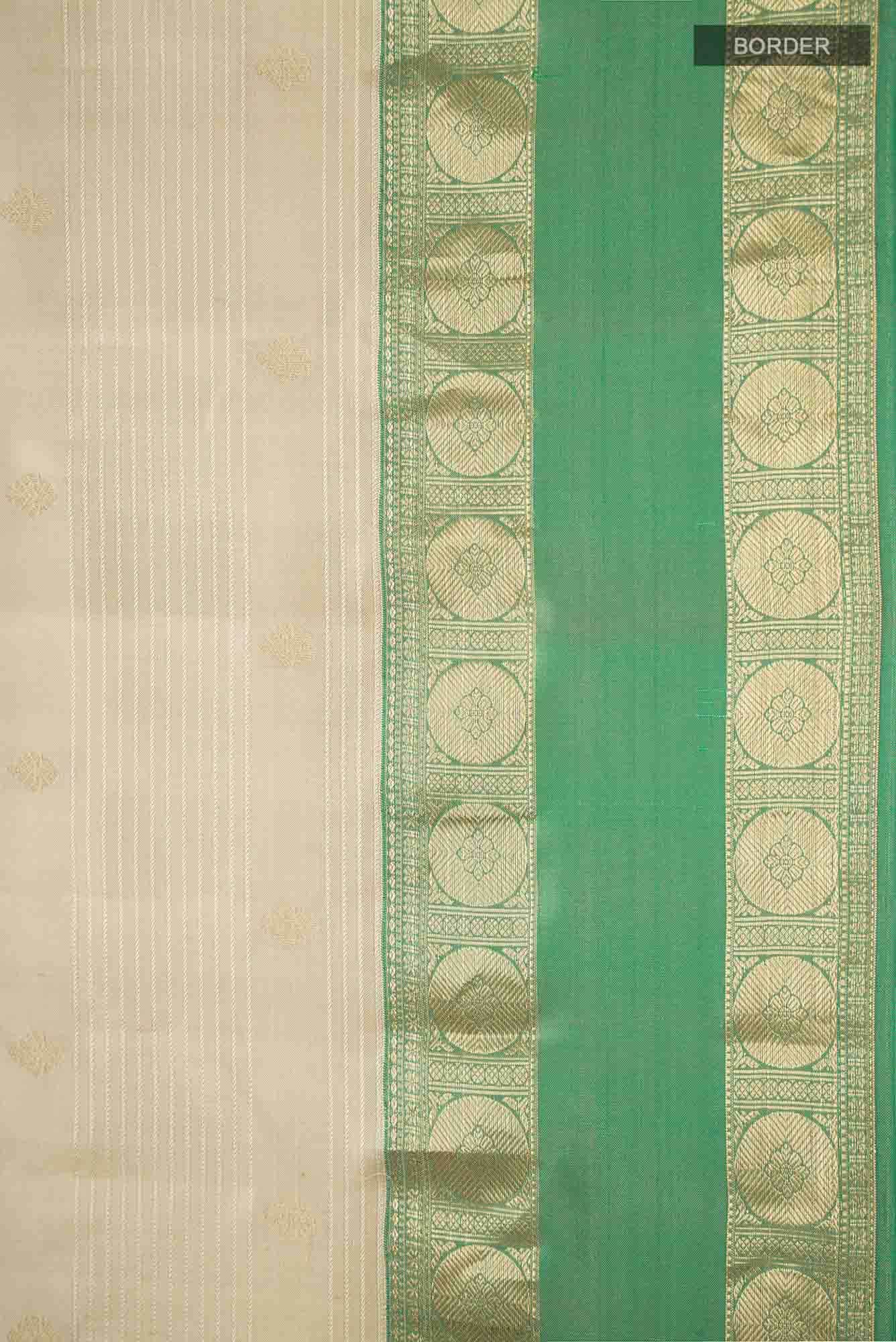 Beige Kanchipuram Silk Saree
