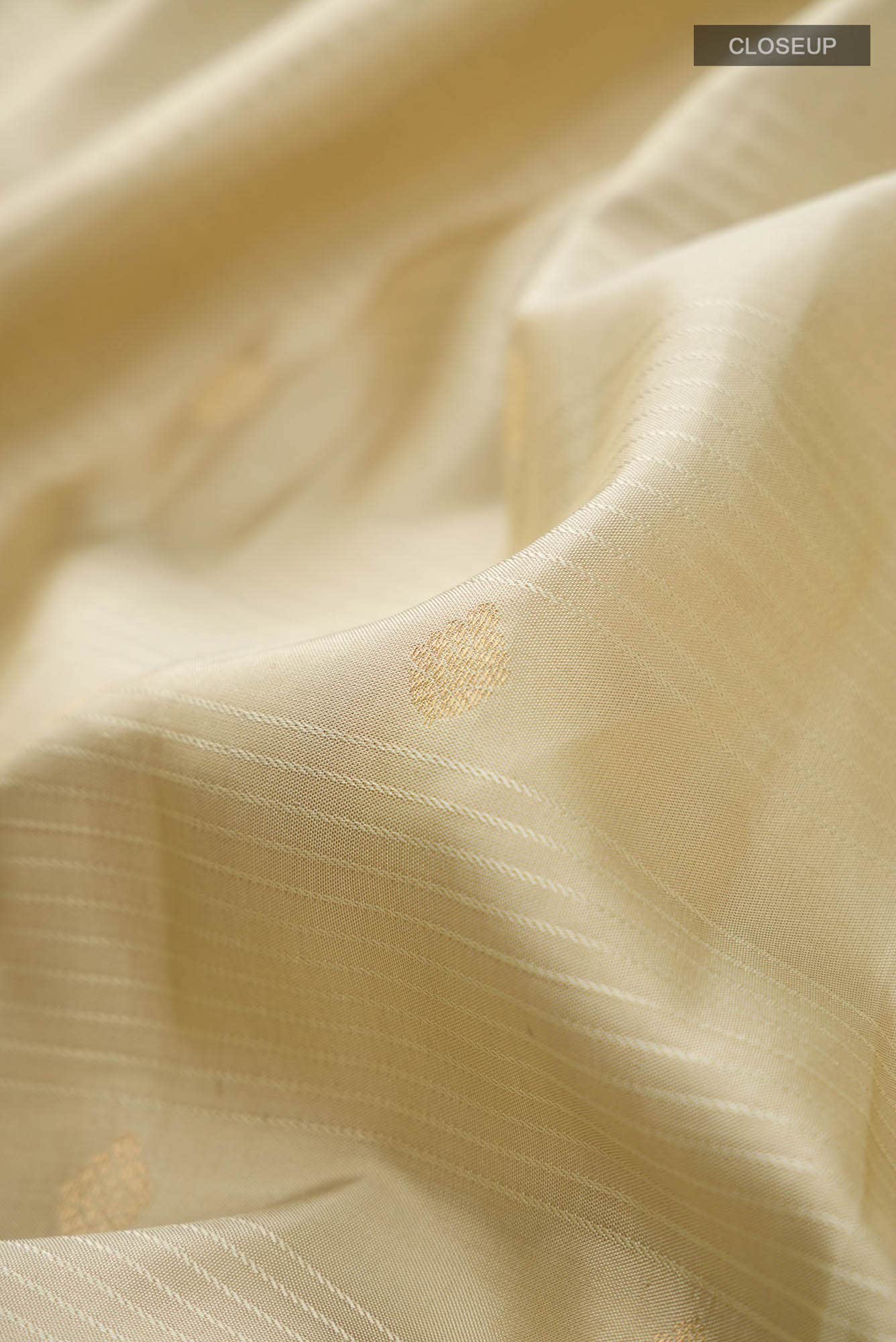 Beige Kanchipuram Silk Saree