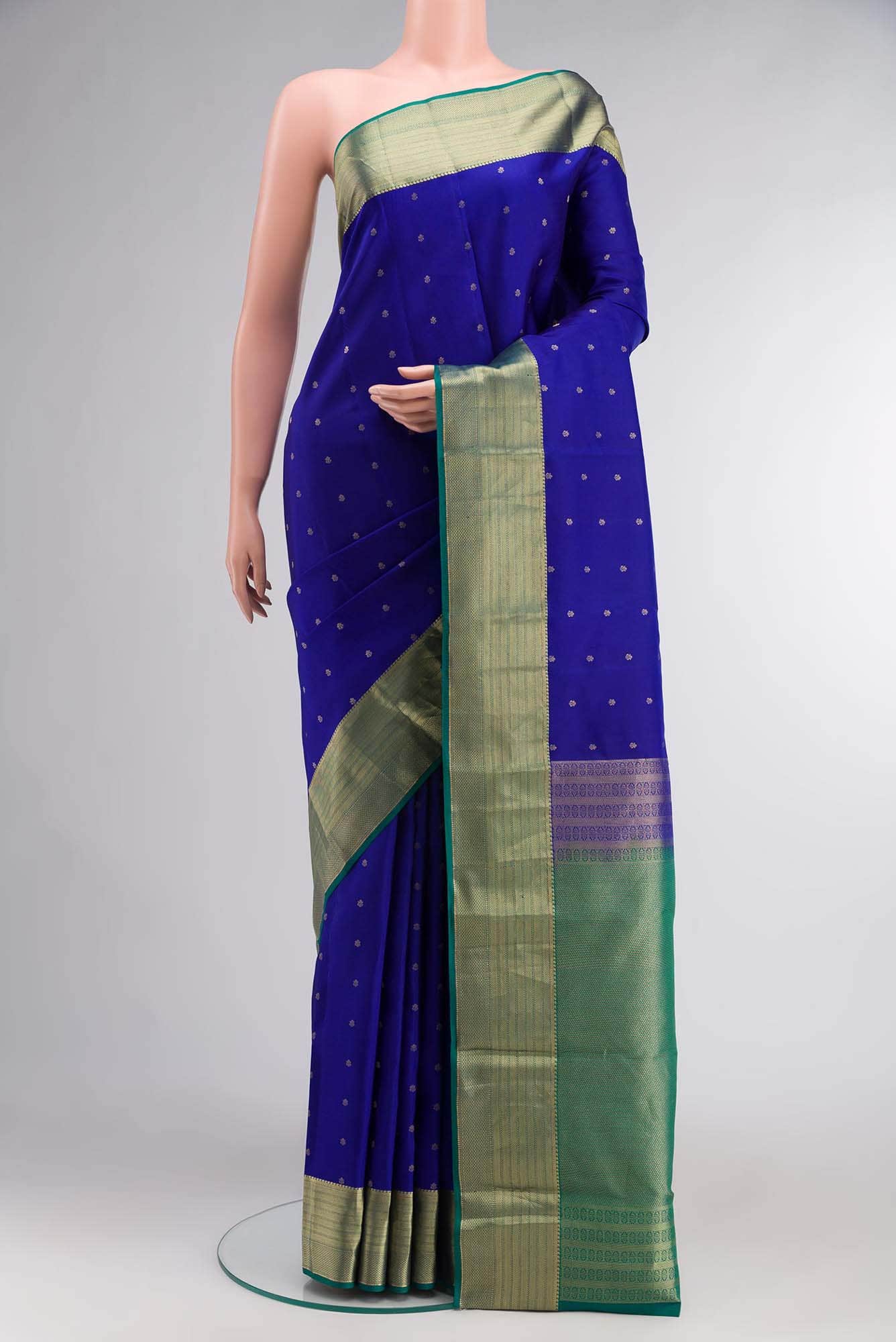 Blue Kanchipuram Silk Saree