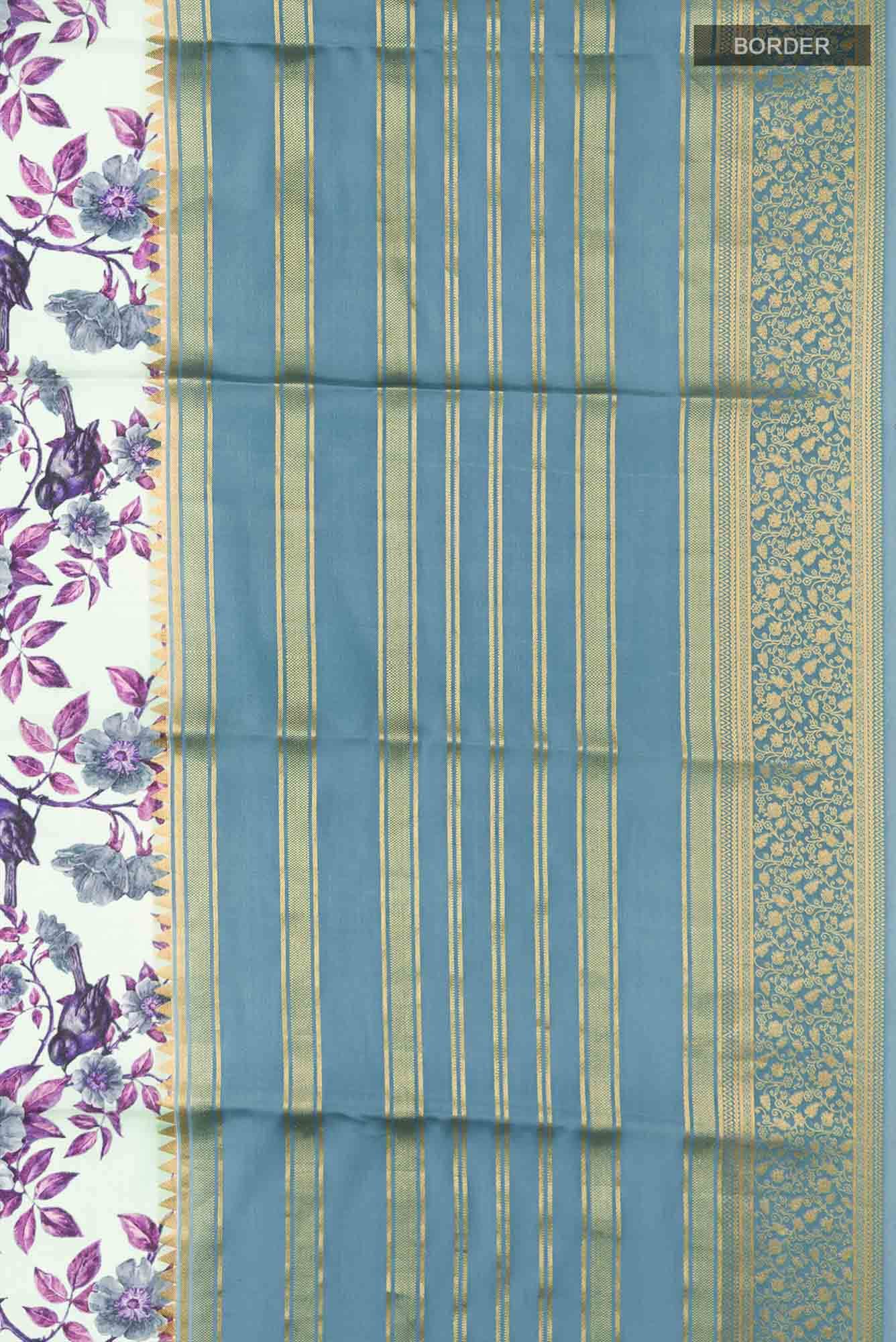 Green Mysore Crepe Saree