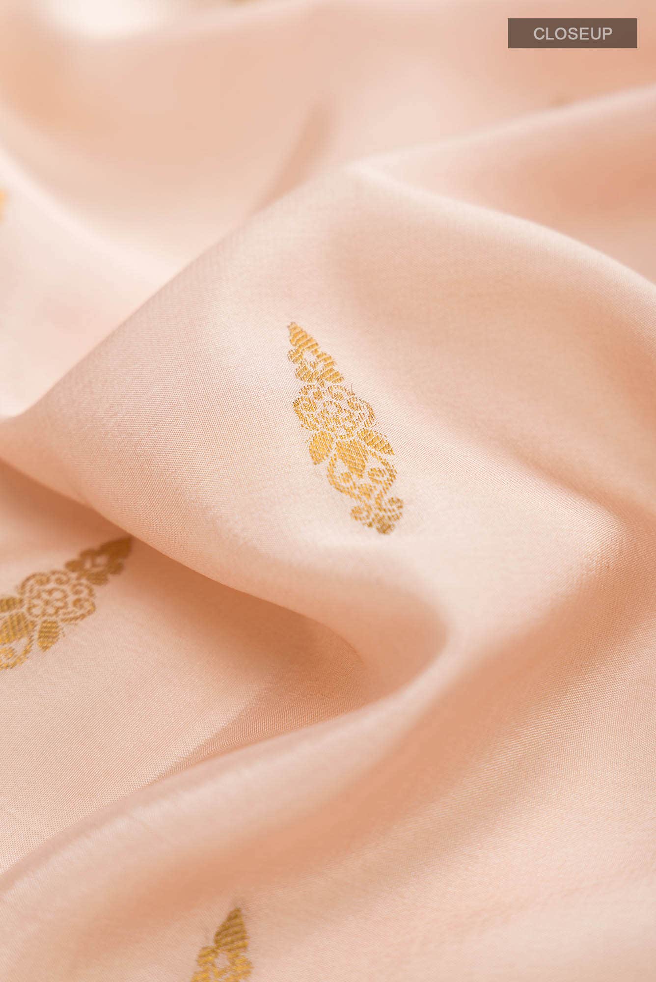 Cream Mysore Crepe Saree