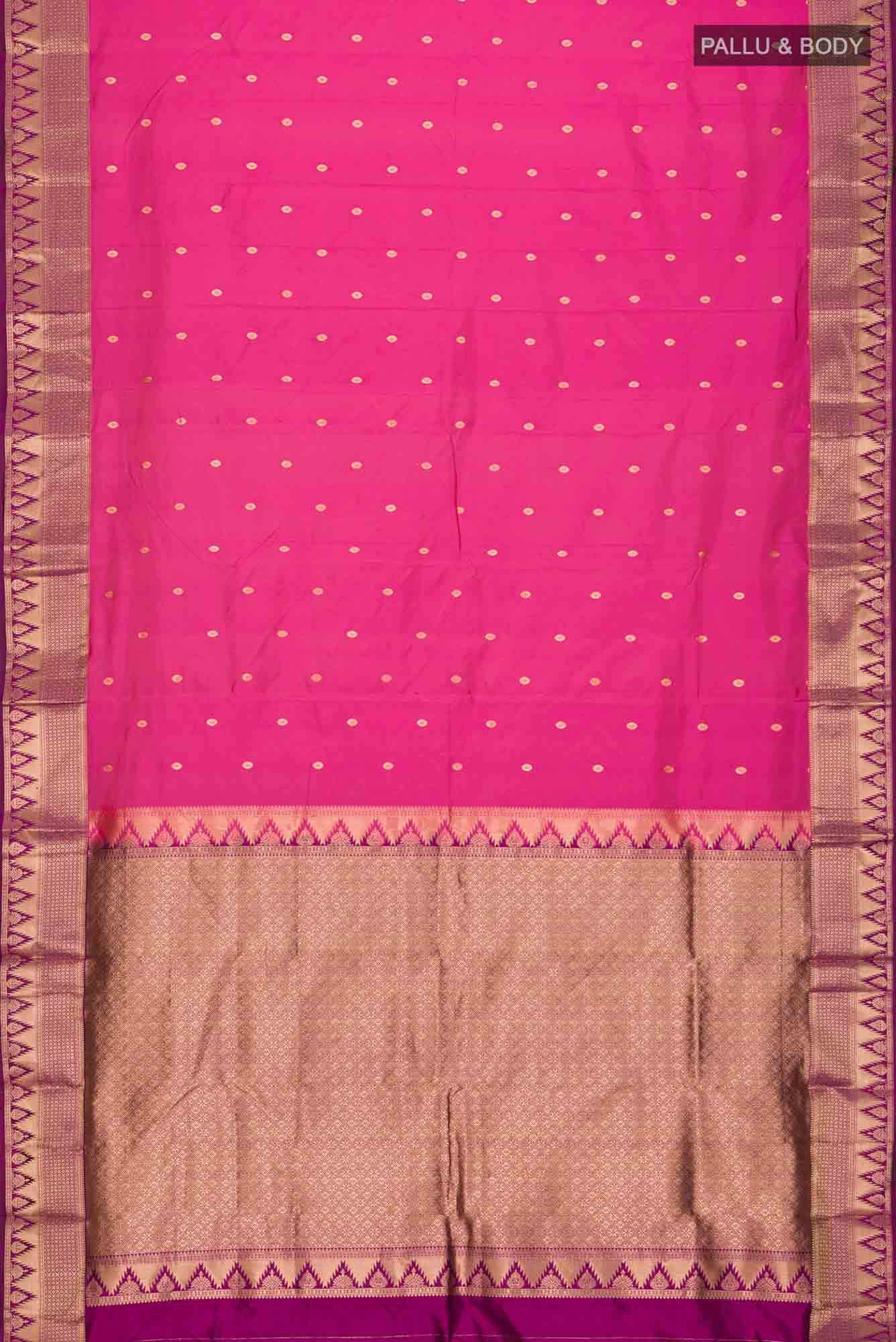 Pink Bangalore Silk Saree
