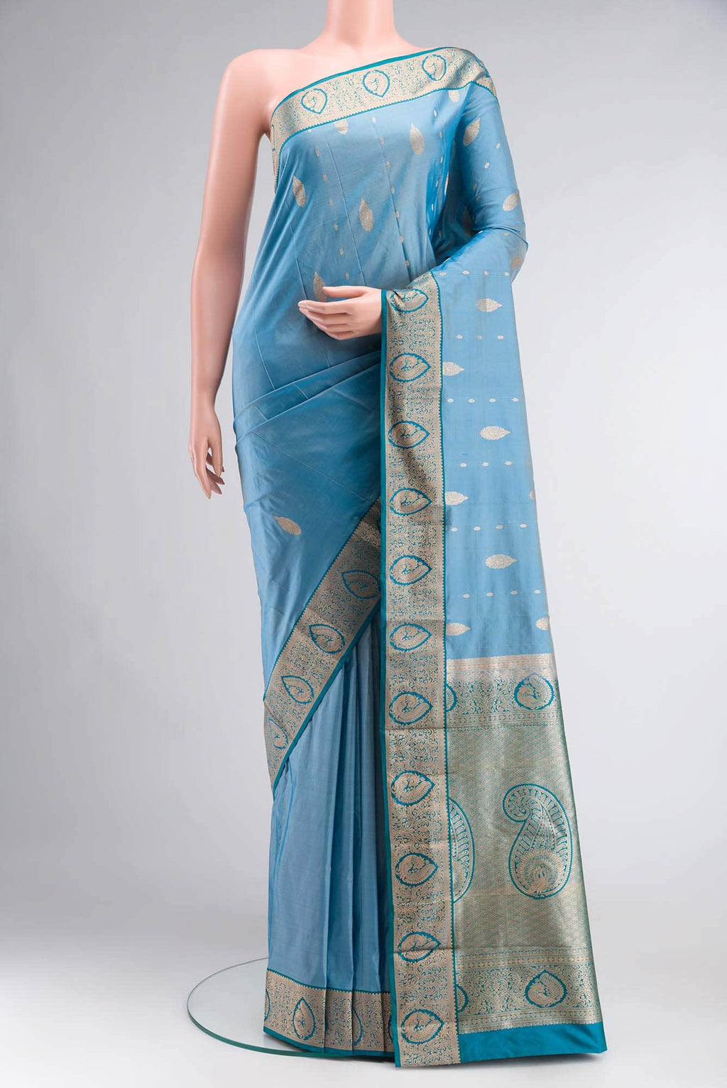 Blue Bangalore Silk Saree