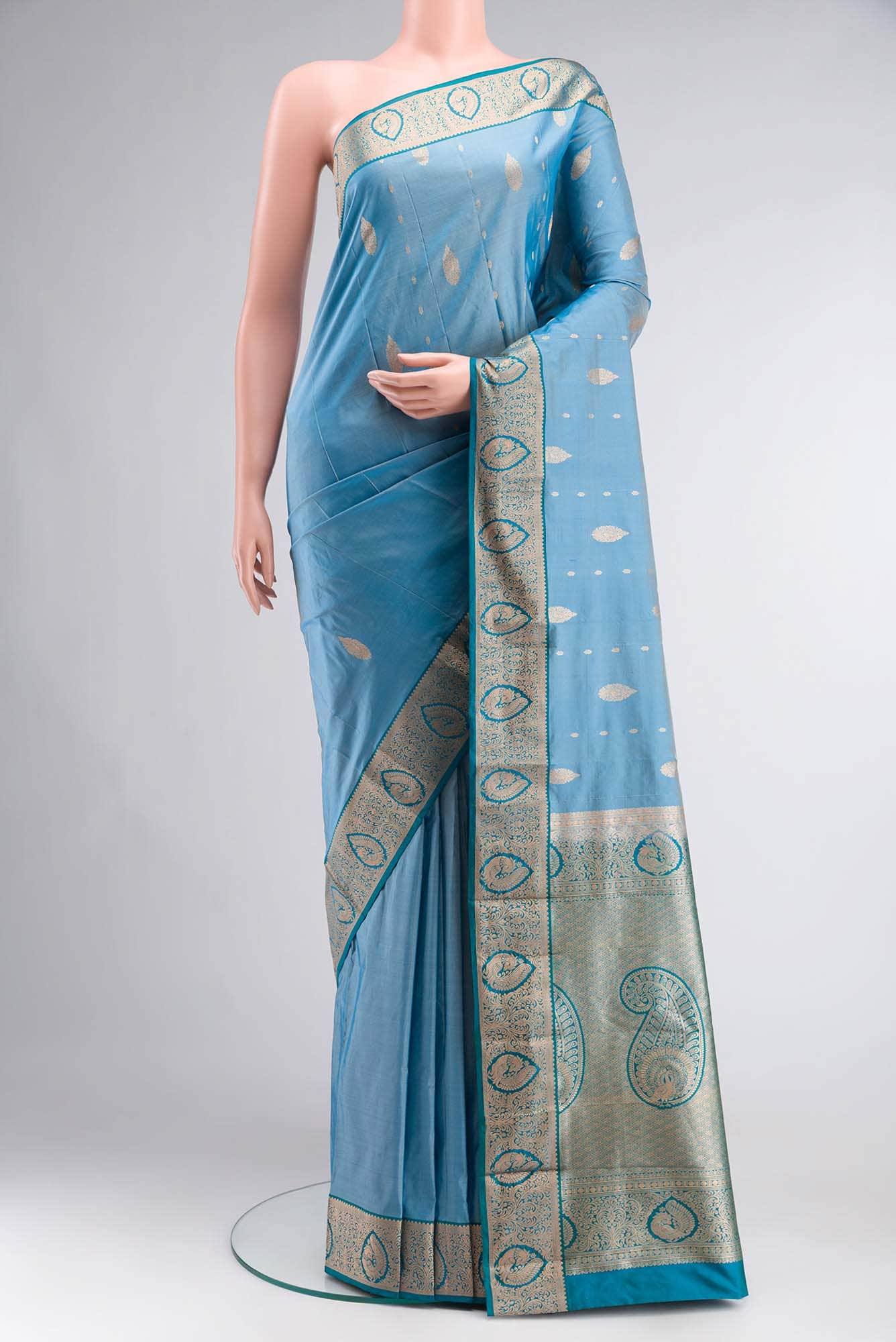 Blue Bangalore Silk Saree