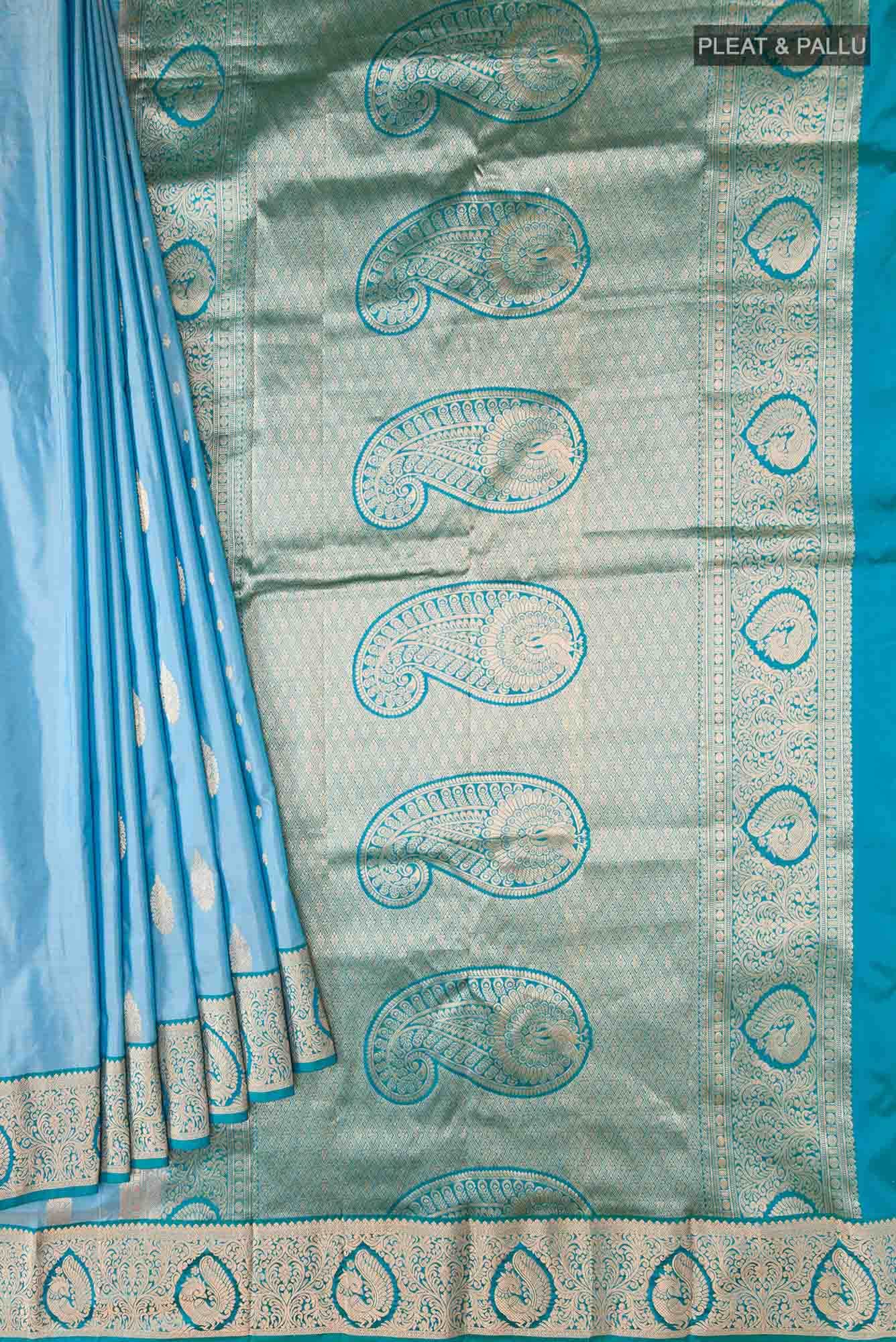 Blue Bangalore Silk Saree