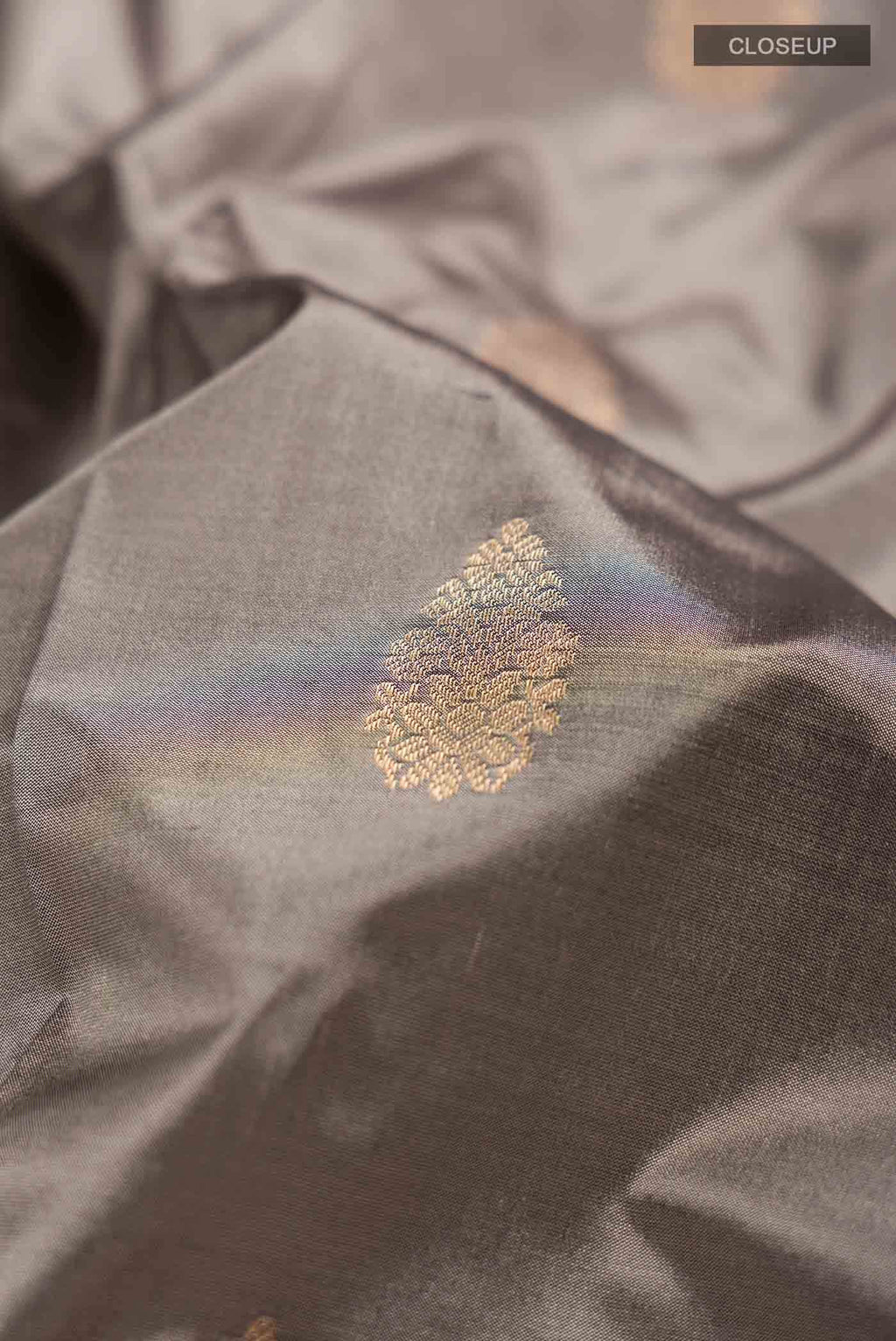 Grey Bangalore Silk - kadyal Saree