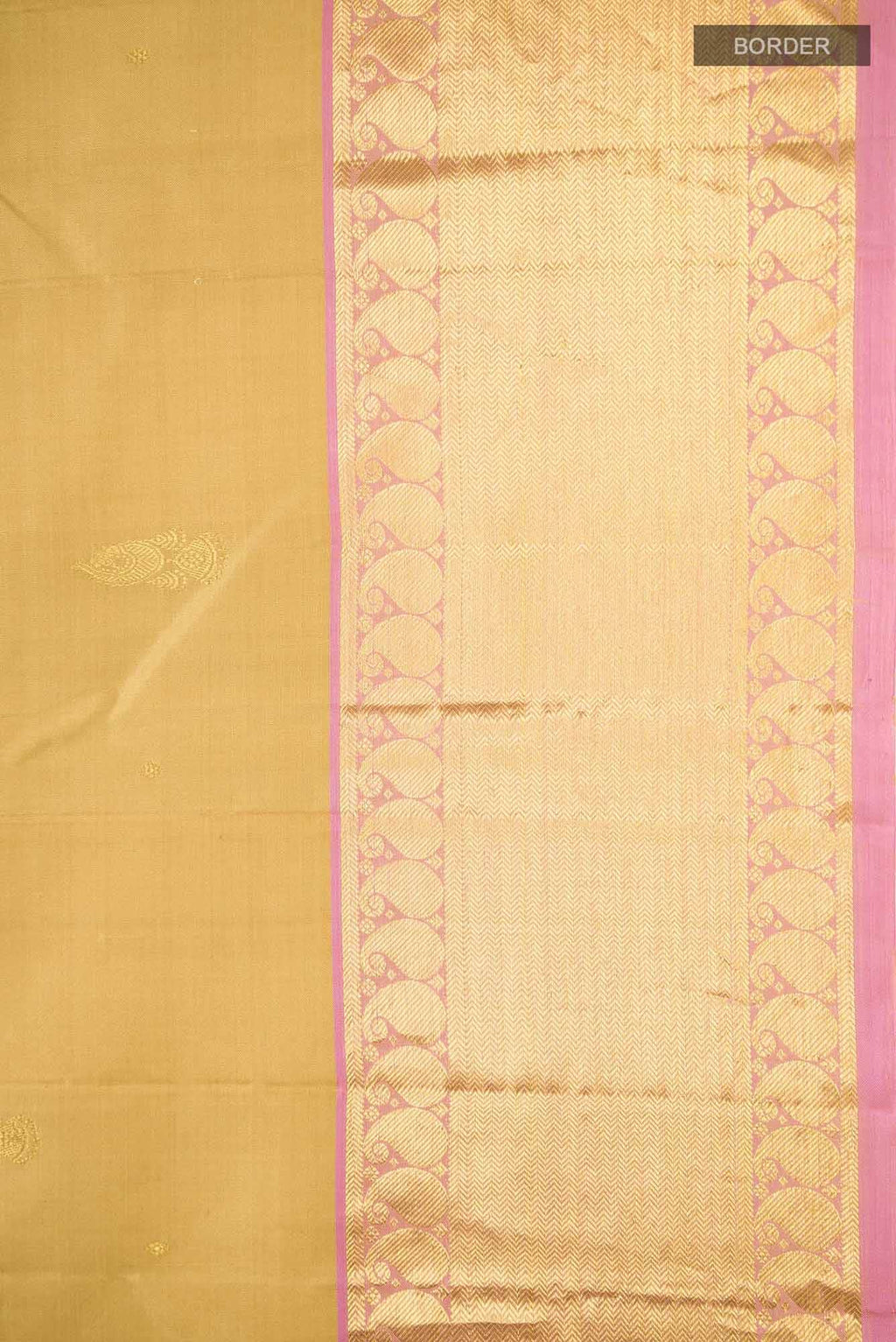 Dark Beige Kanchipuram Silk Saree